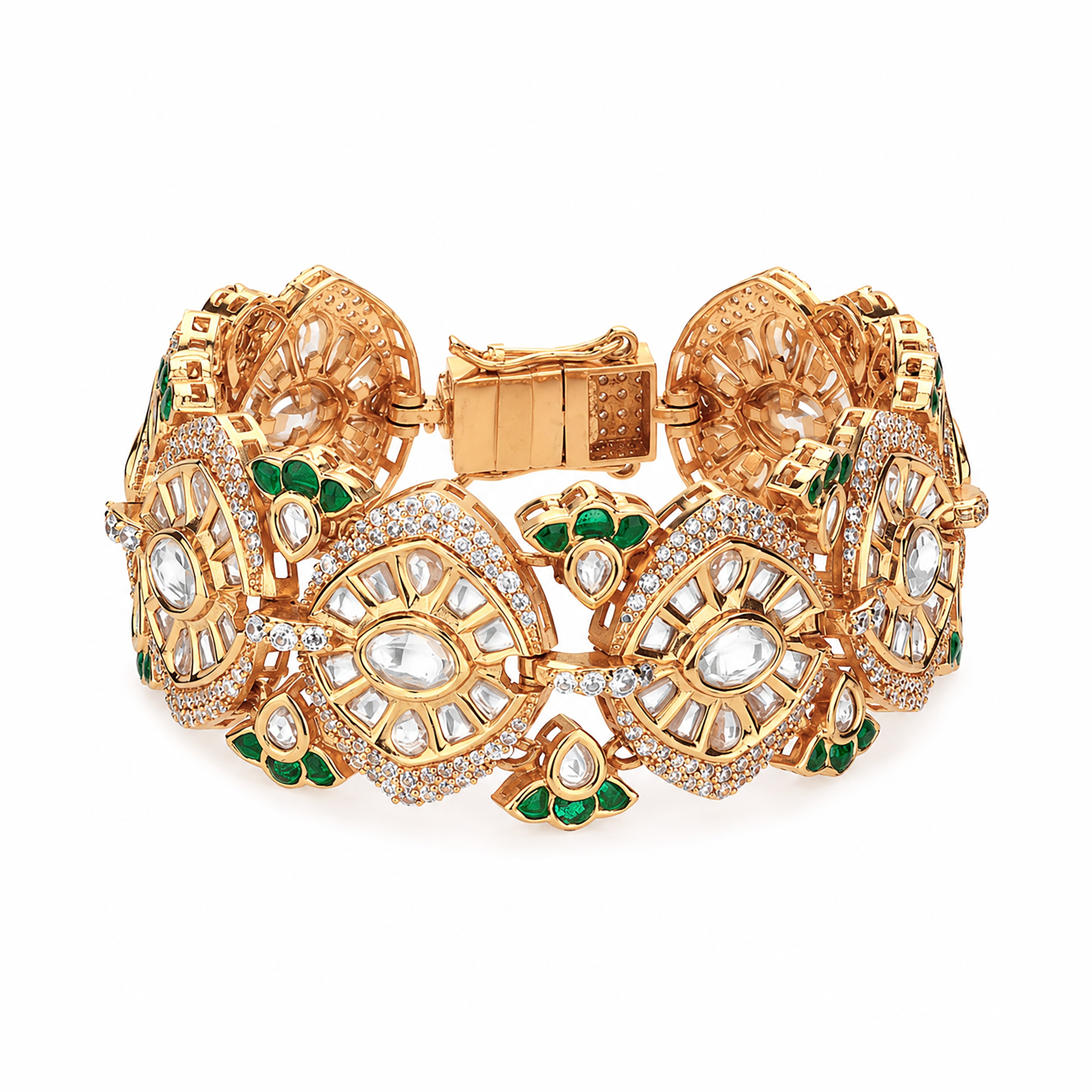 Royal Kundan Medallion Traditional Bracelet