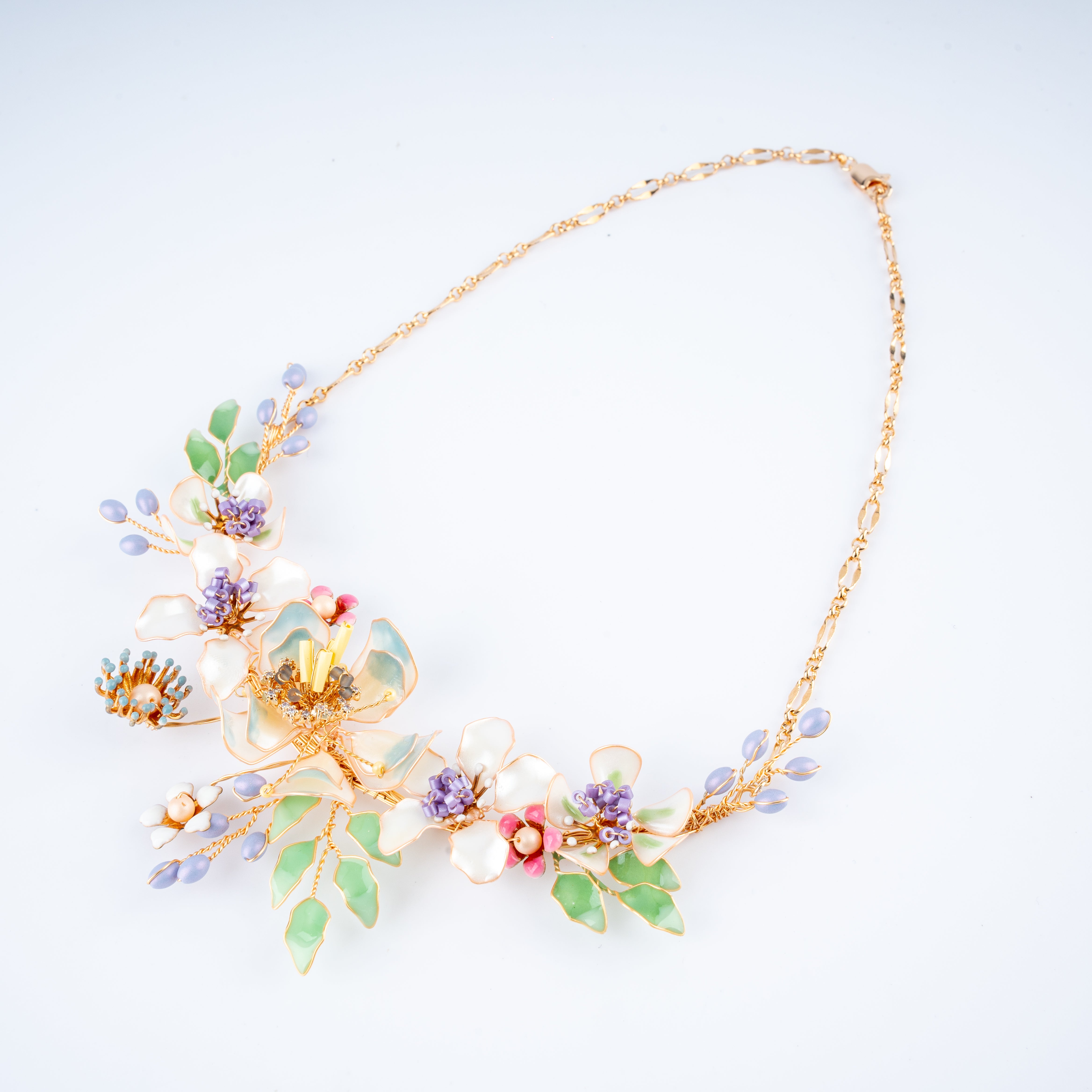 The Lavender Mist Floral Resin Art Jewelry Set