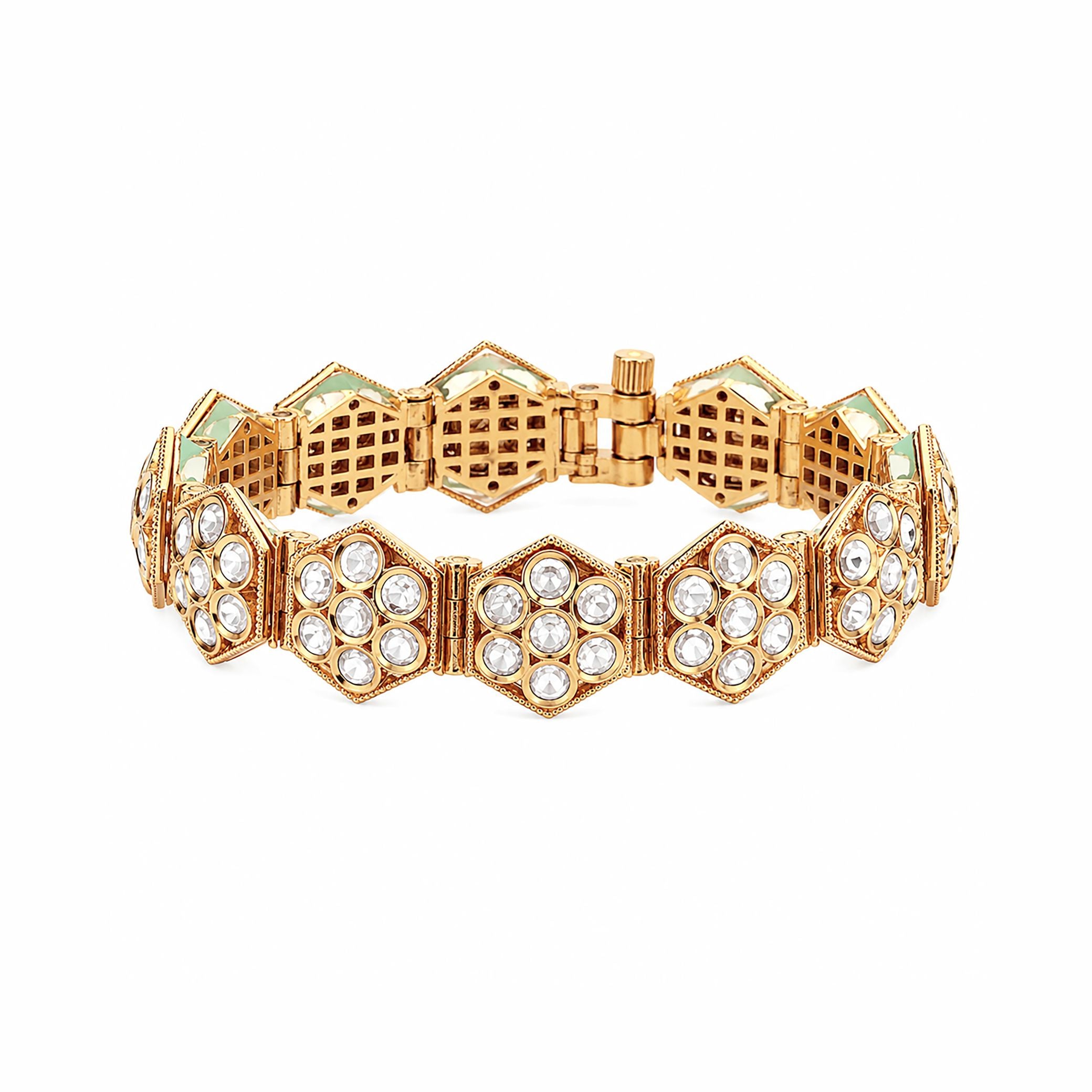 Hexa Cut Crystal Heritage Bracelet