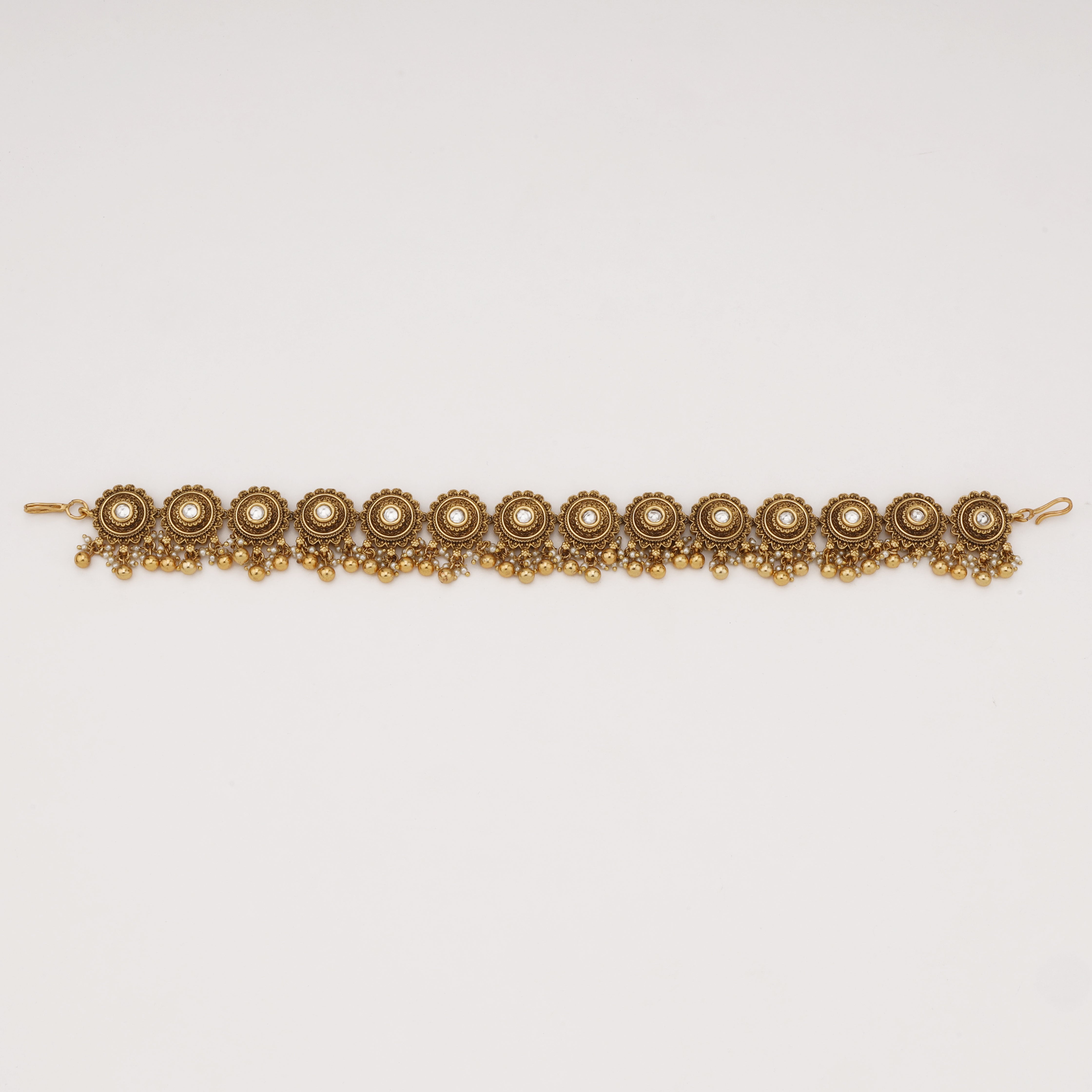 Heritage Antique Gold Floral Bridal Mathapatti