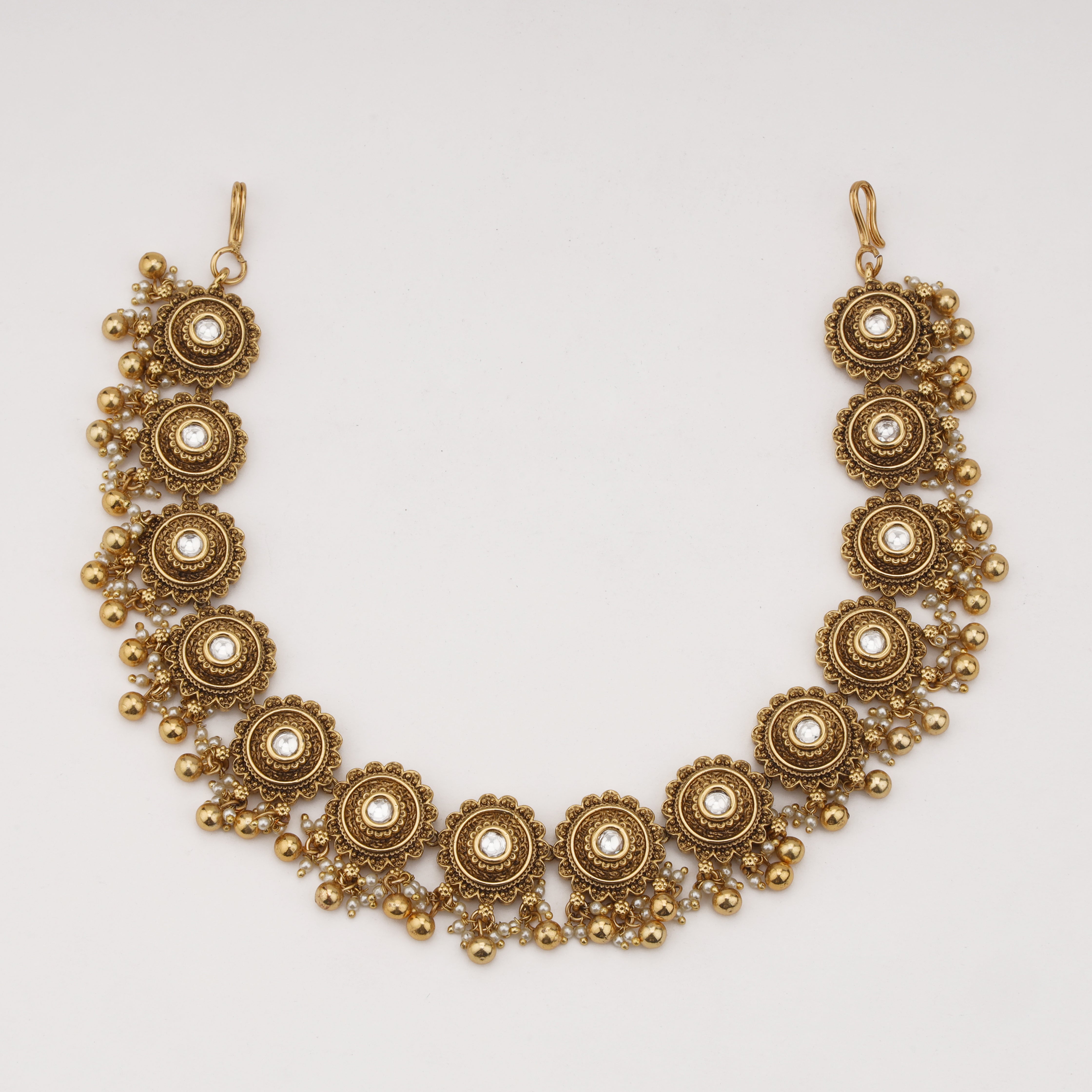 Heritage Antique Gold Floral Bridal Mathapatti