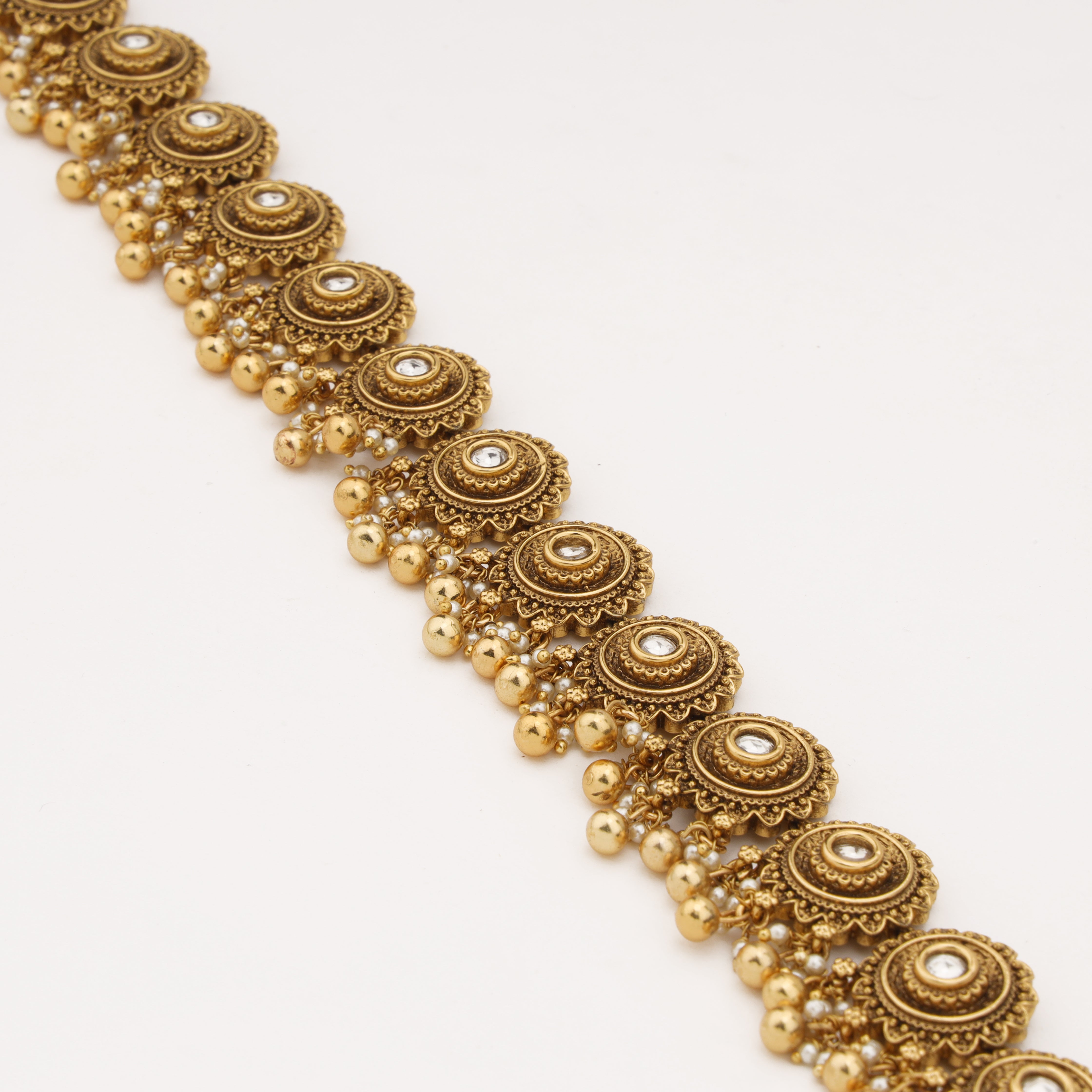 Heritage Antique Gold Floral Bridal Mathapatti