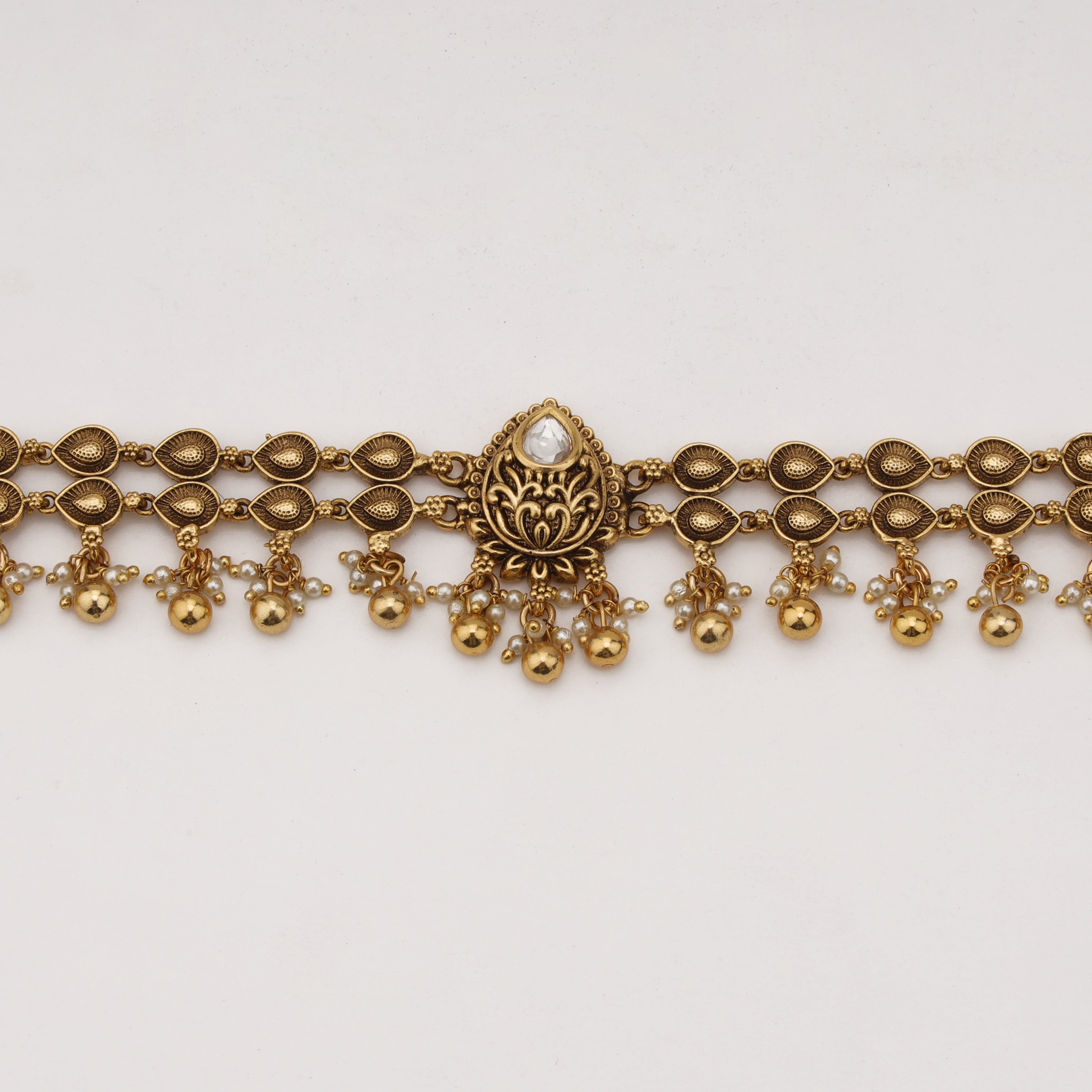 Heritage Antique Gold Kundan Bridal Mathapatti