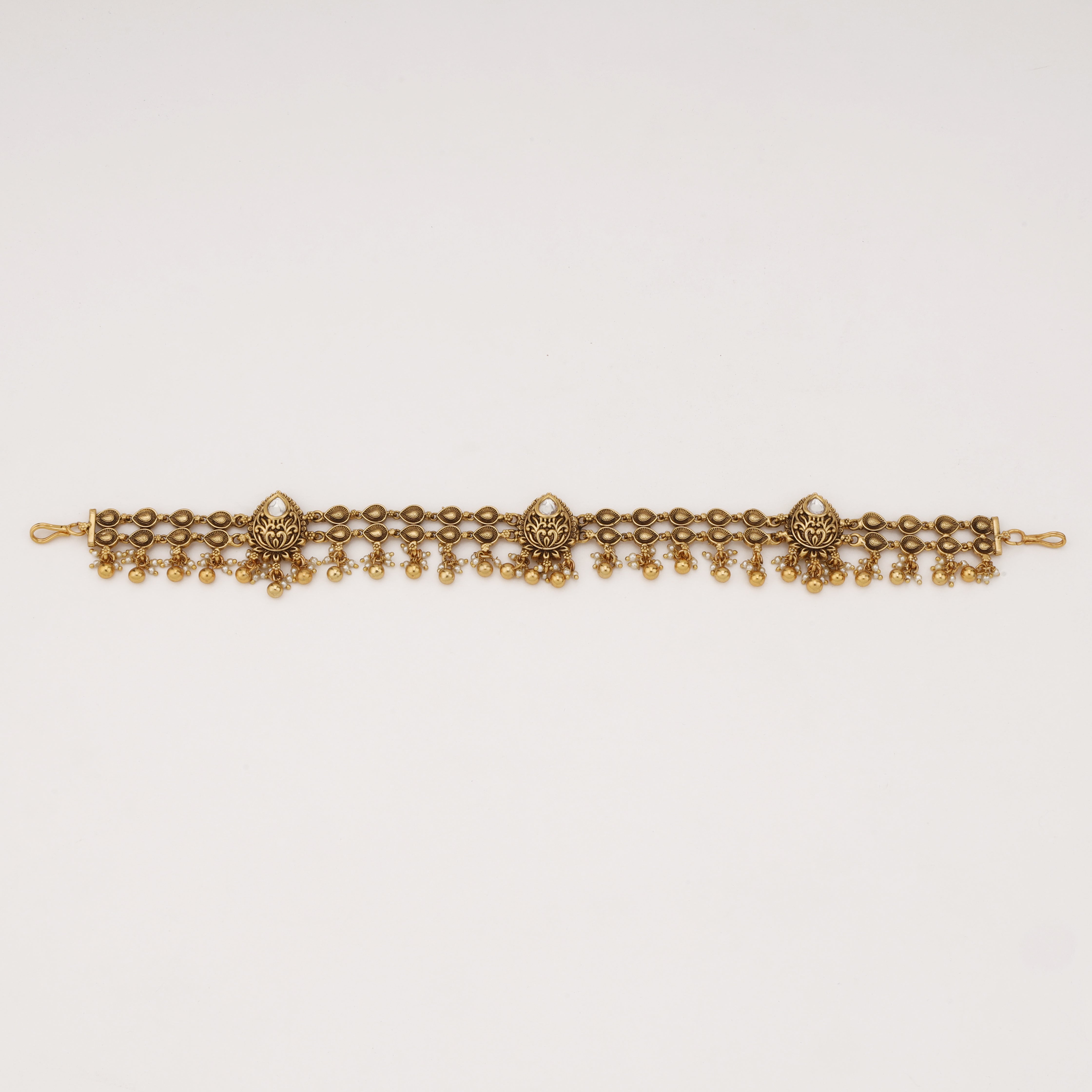 Heritage Antique Gold Kundan Bridal Mathapatti