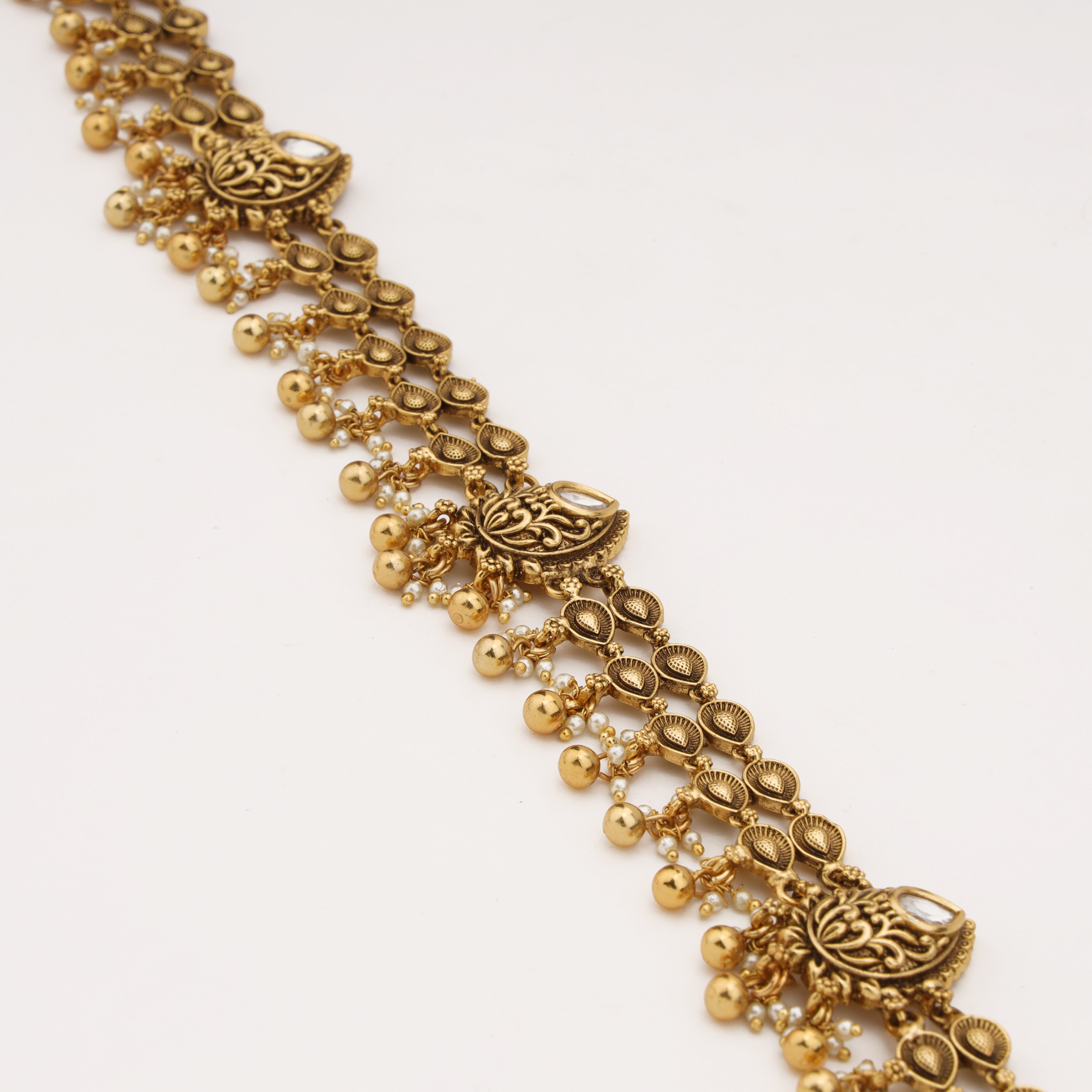 Heritage Antique Gold Kundan Bridal Mathapatti