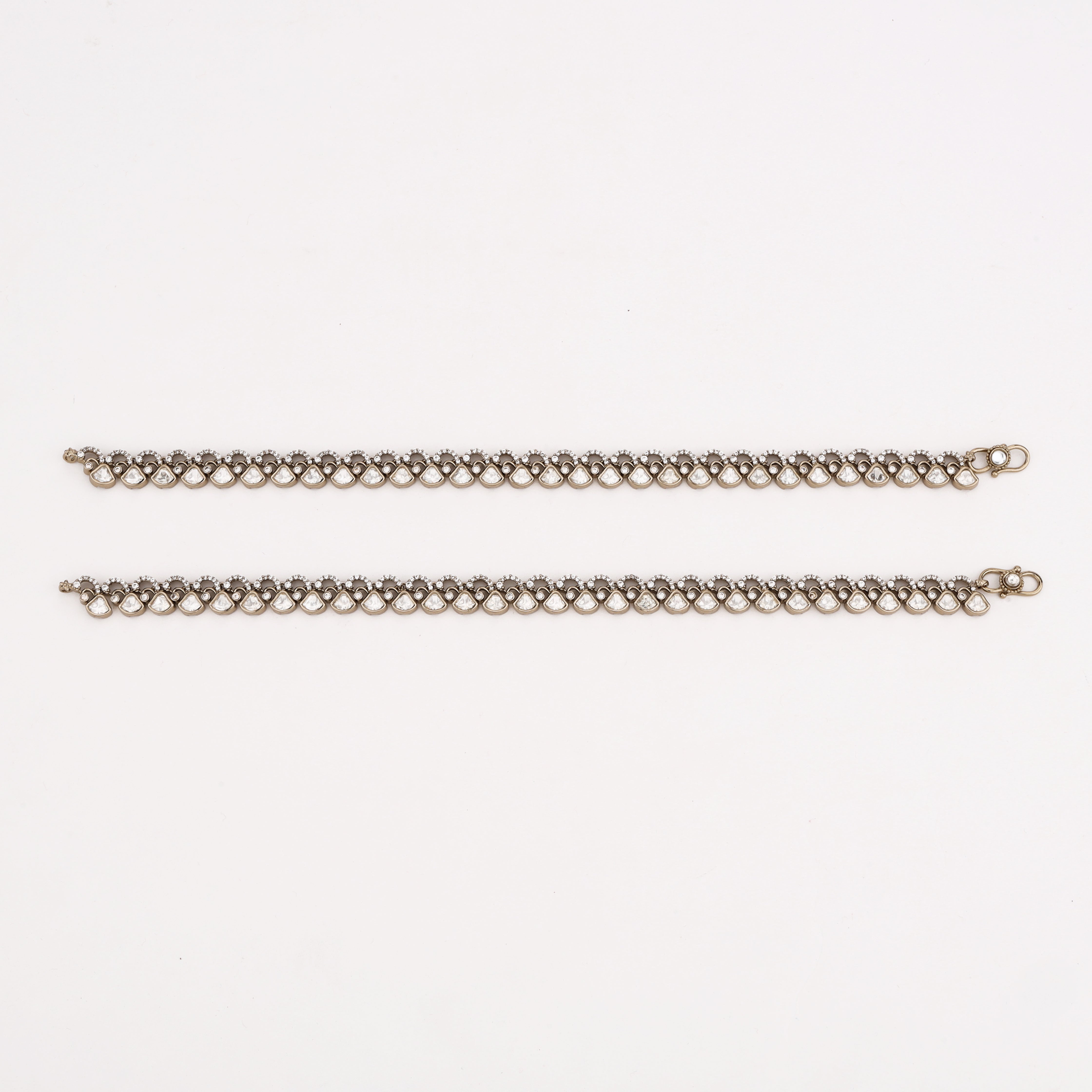 Elegant Kundan and Crystal Studded Designer Anklet for Women by US Catalog