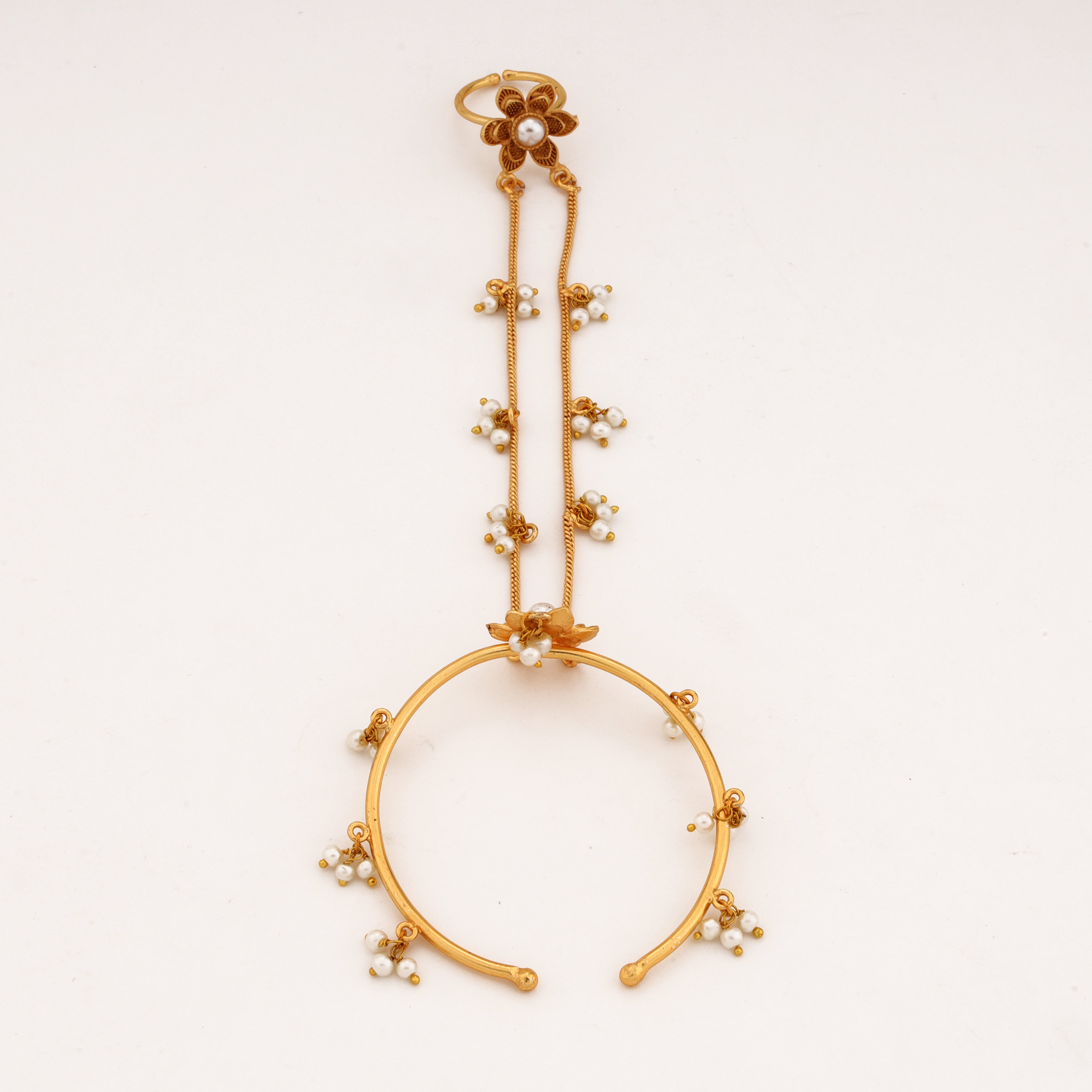 Floral Pearl Chain Hathphool