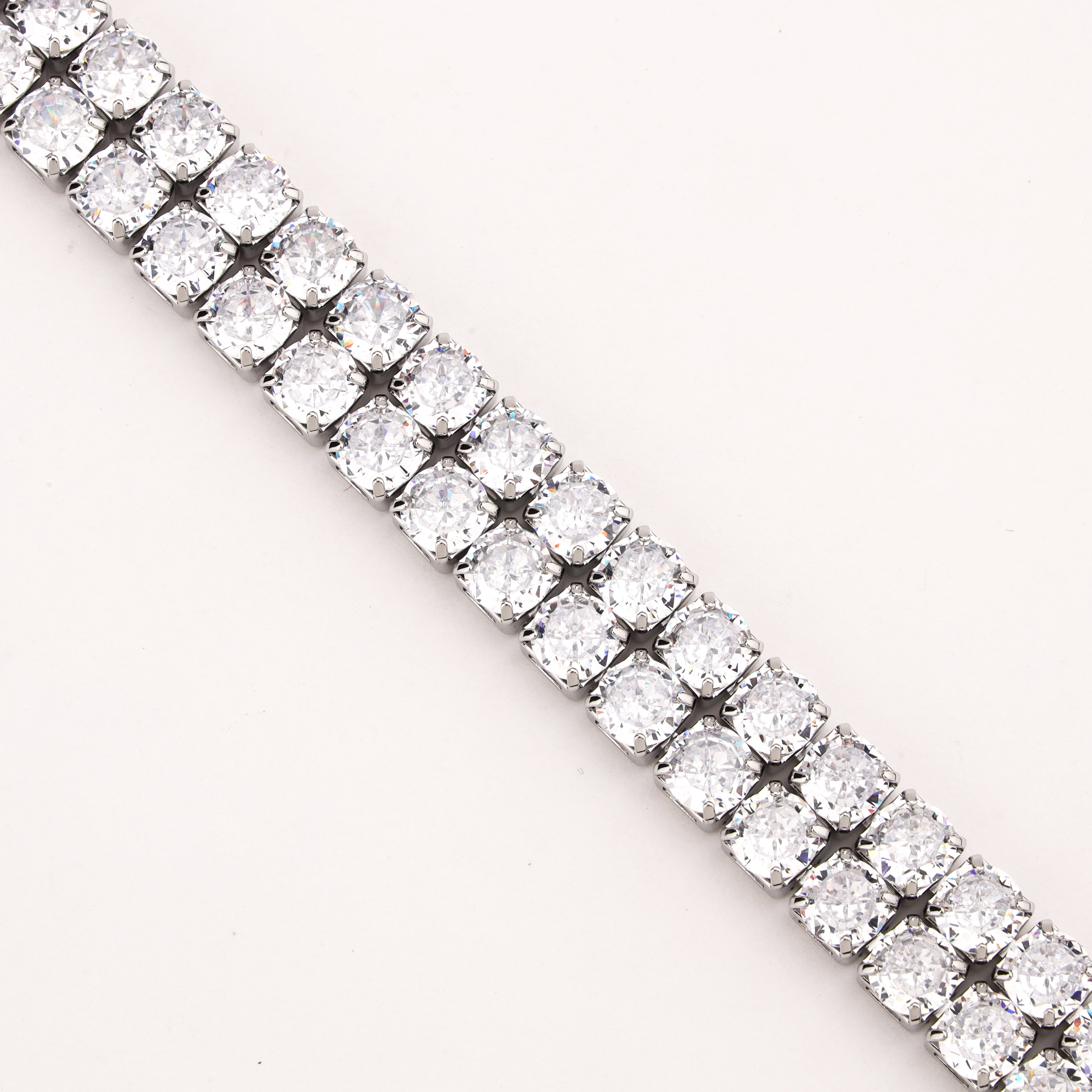 Valencia Double Row Oval Crystal Tennis Bracelet