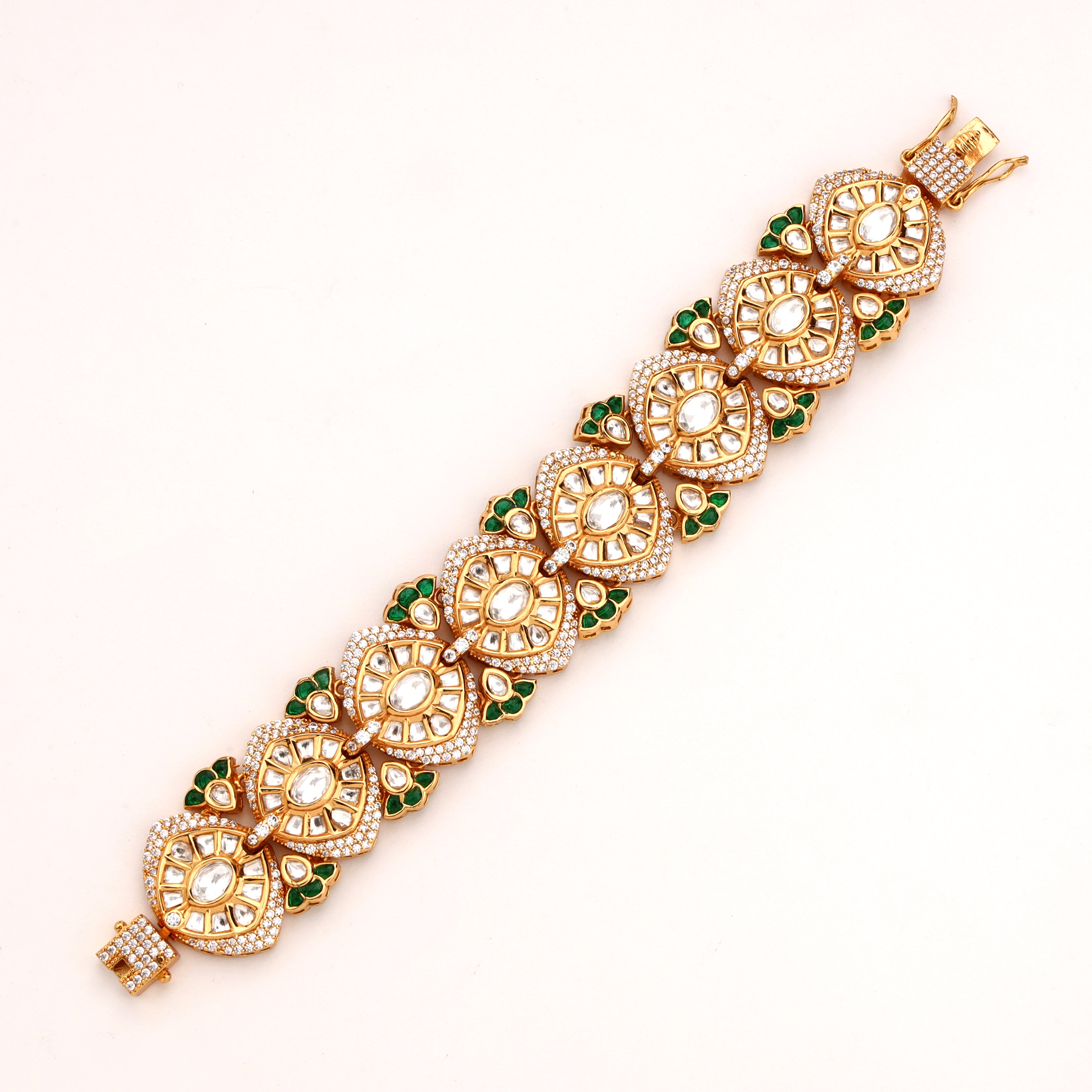 Royal Kundan Medallion Traditional Bracelet