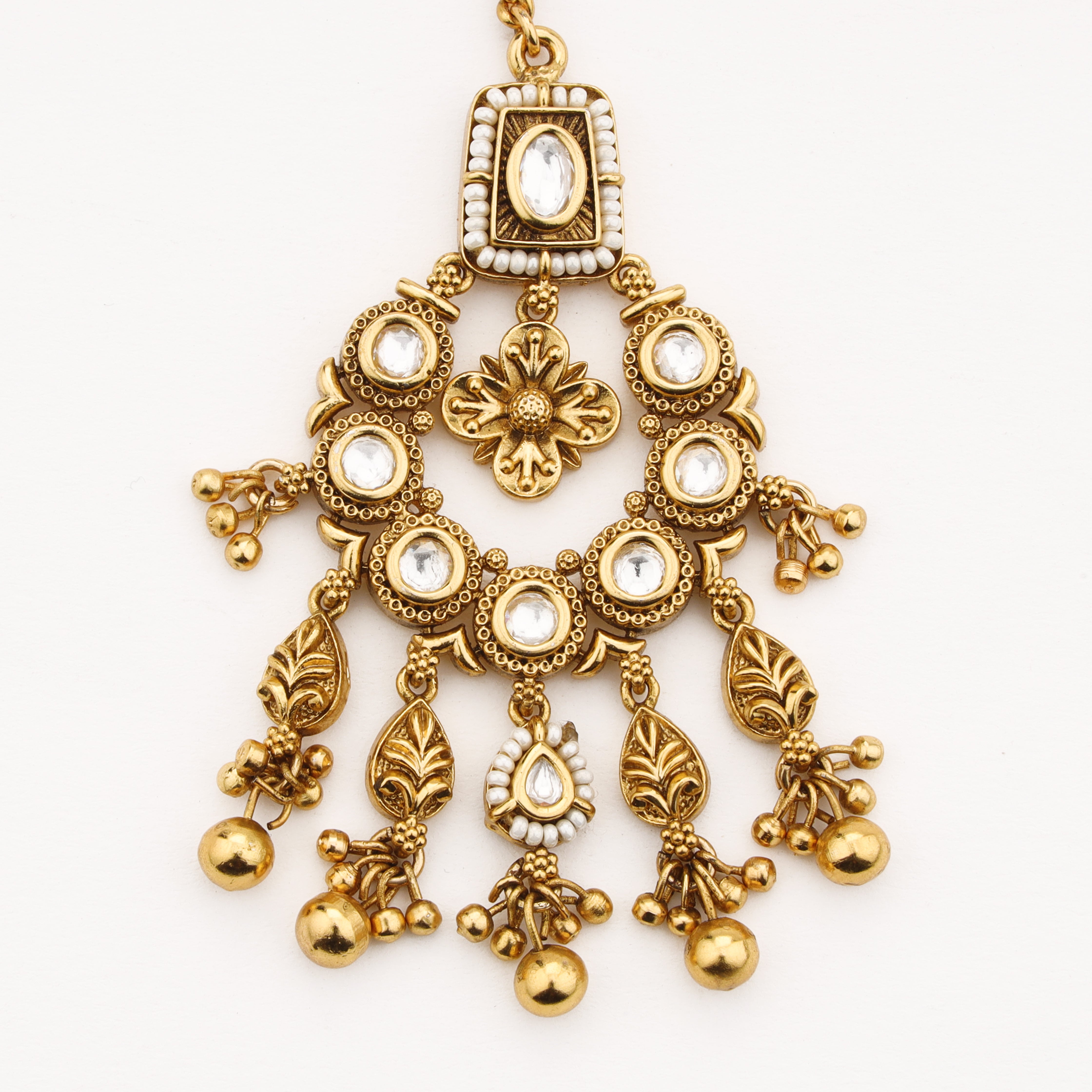 Heritage Diamond Pearl Maang Tika