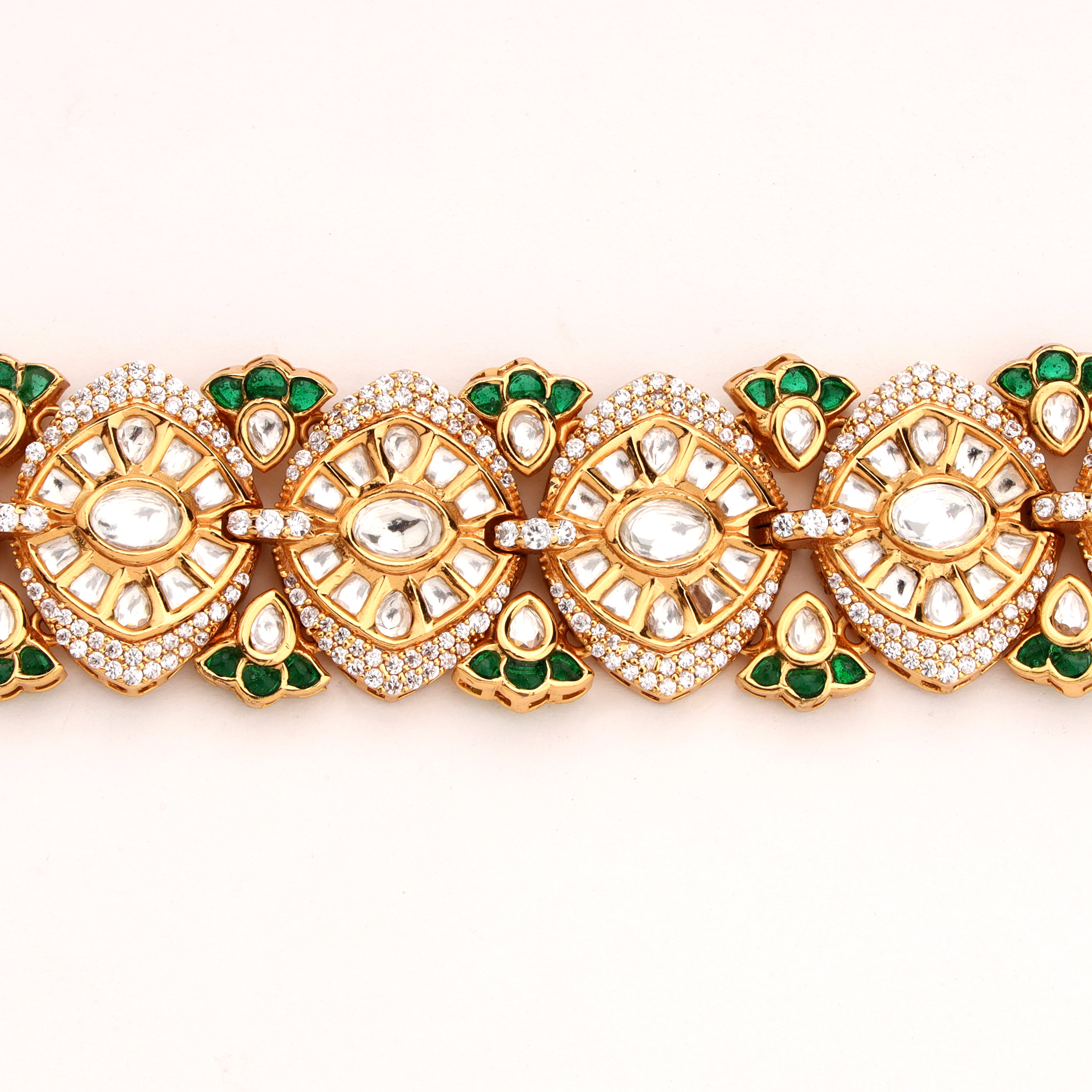 Royal Kundan Medallion Traditional Bracelet