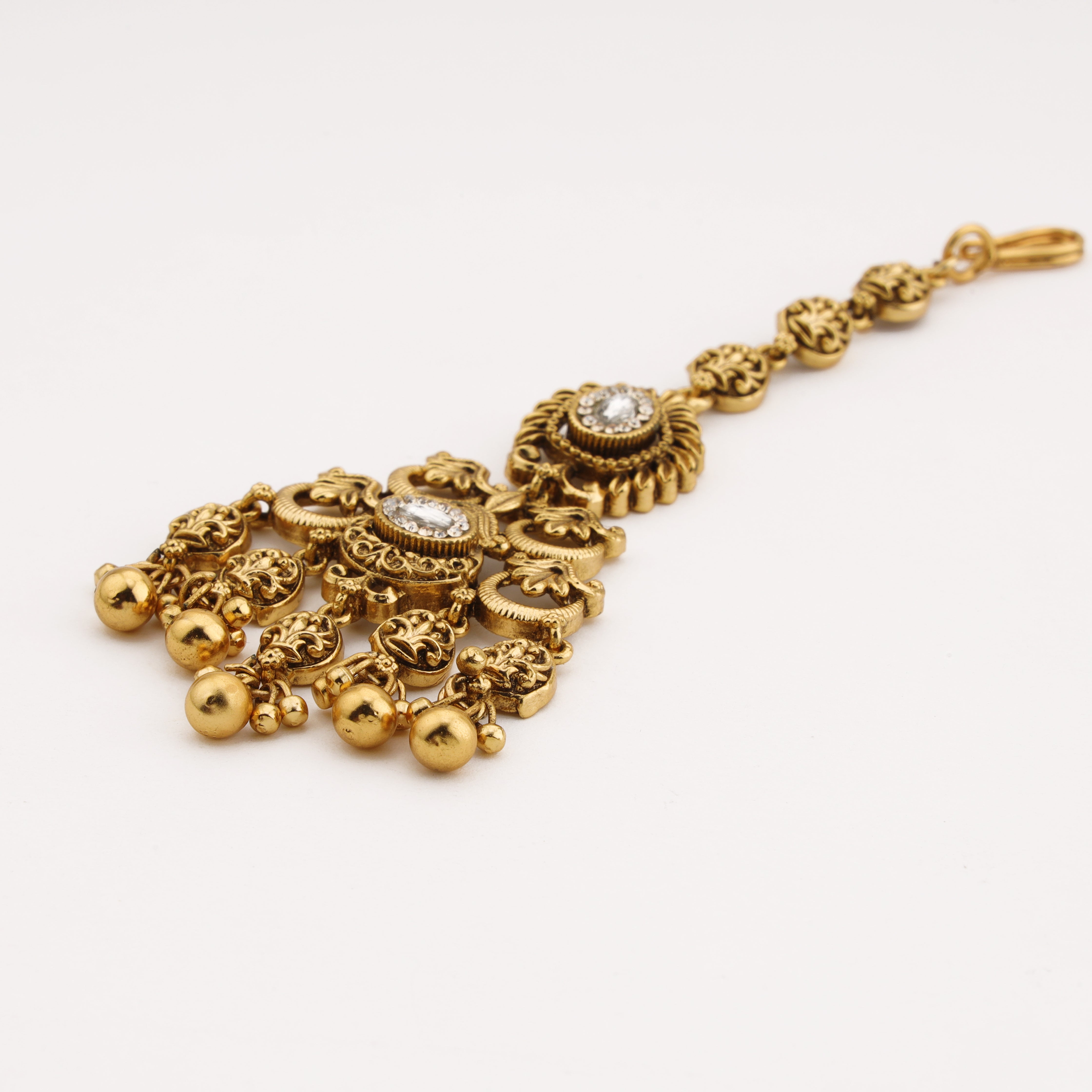 Antique Floral Dangler Maang Tika