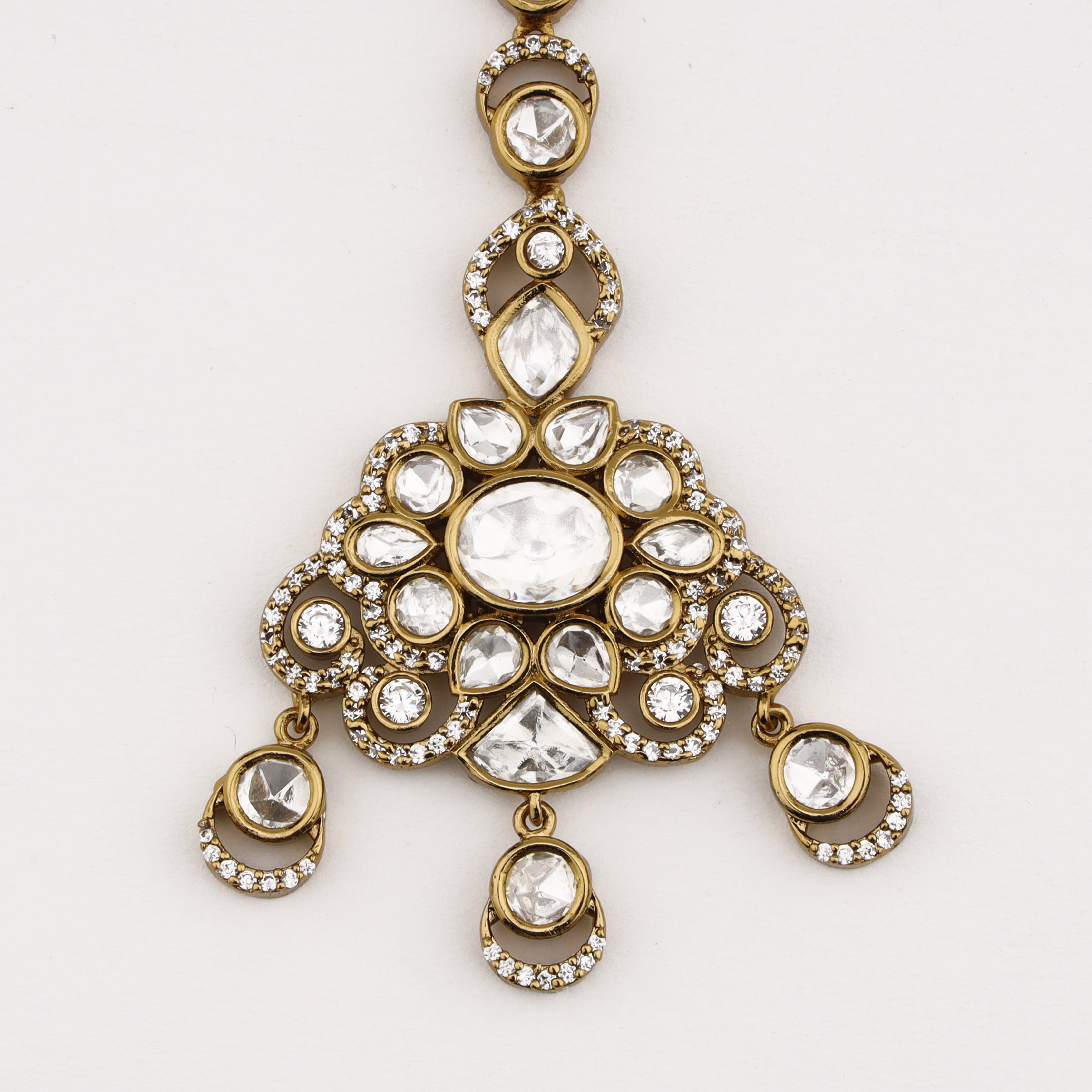 Regal Crystal Halo Maang Tika
