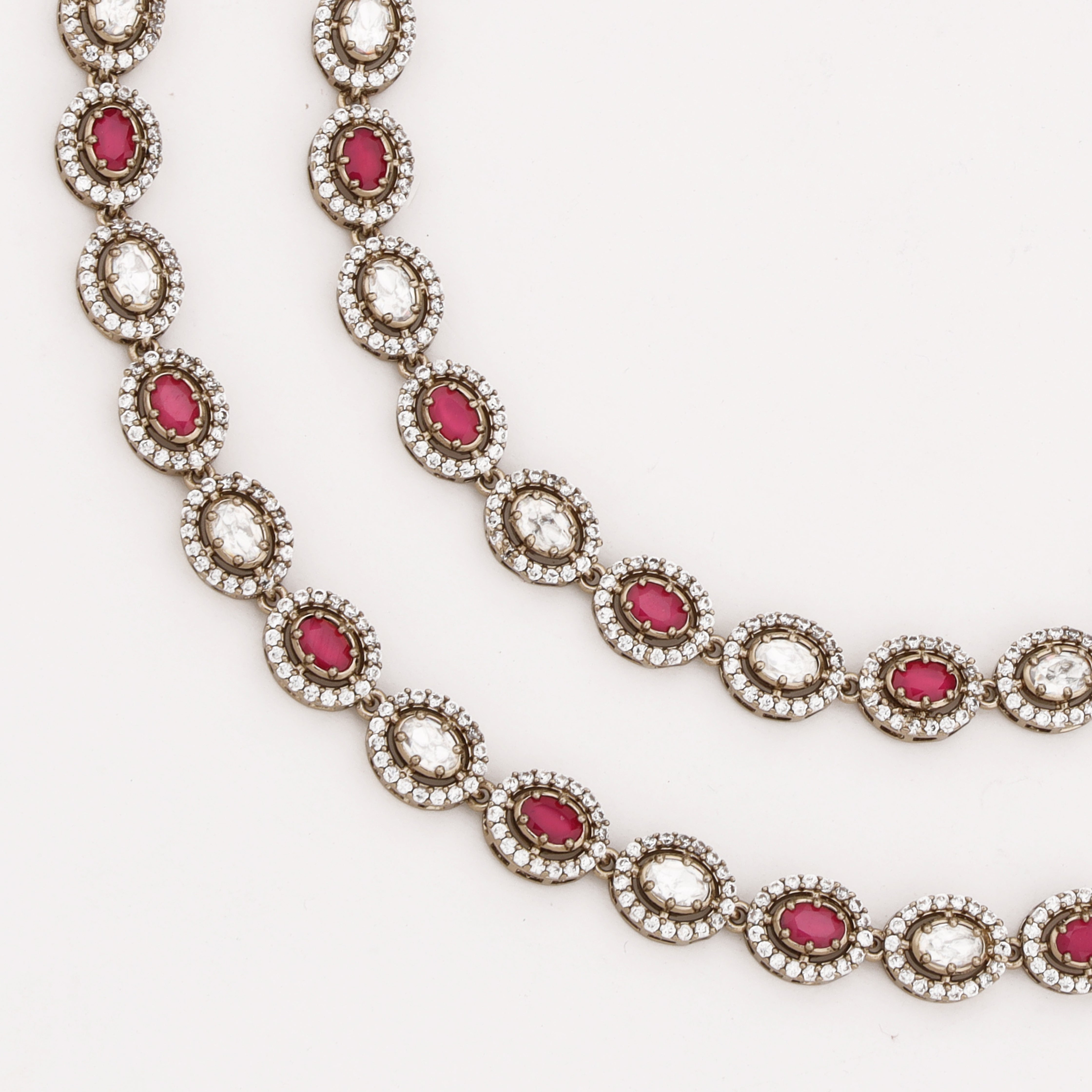 Ruby Glow Crystal Anklet featuring ruby stones and sparkling crystal accents by US Catalog