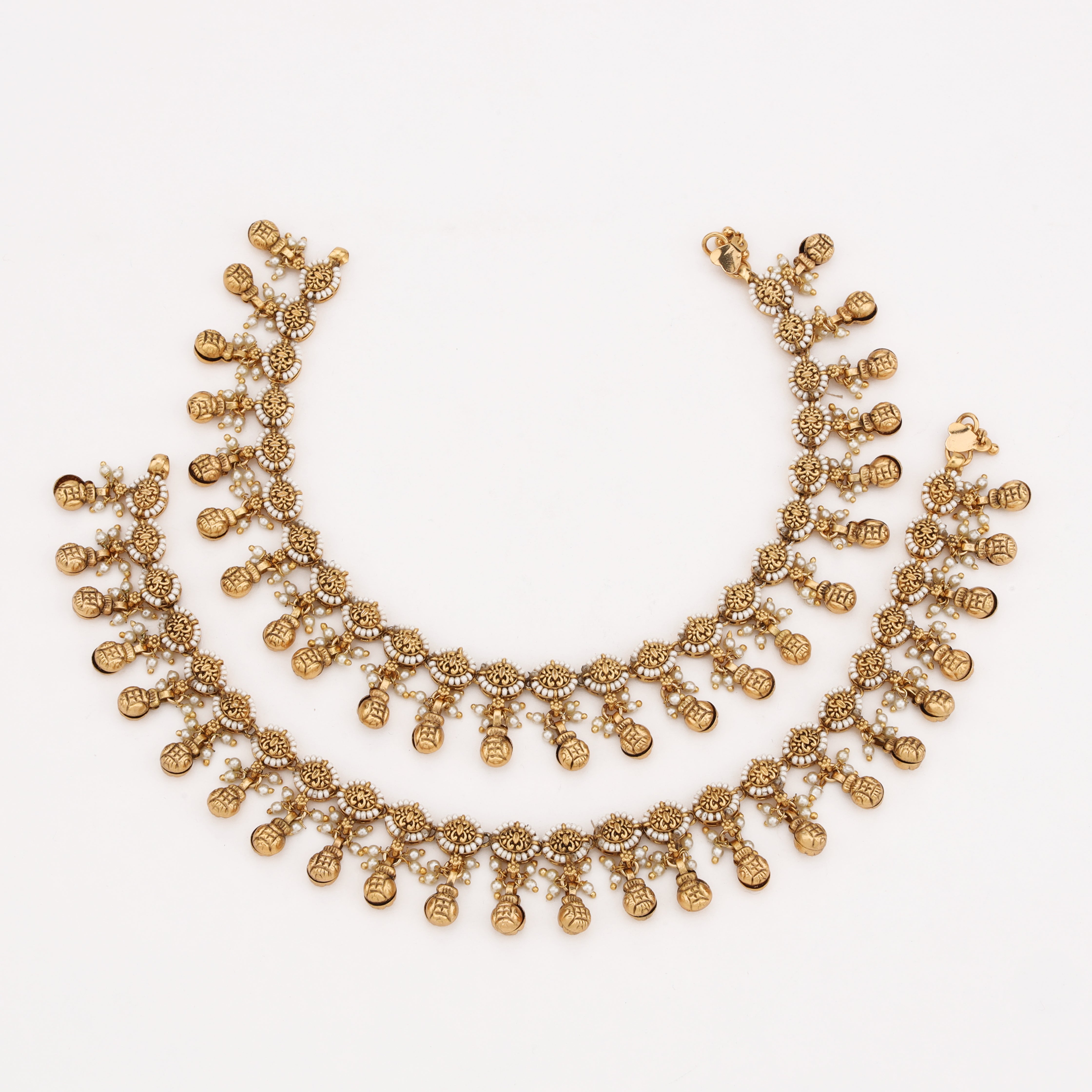 Heritage Coin Charm Payal with antique coin danglers by US Catalog