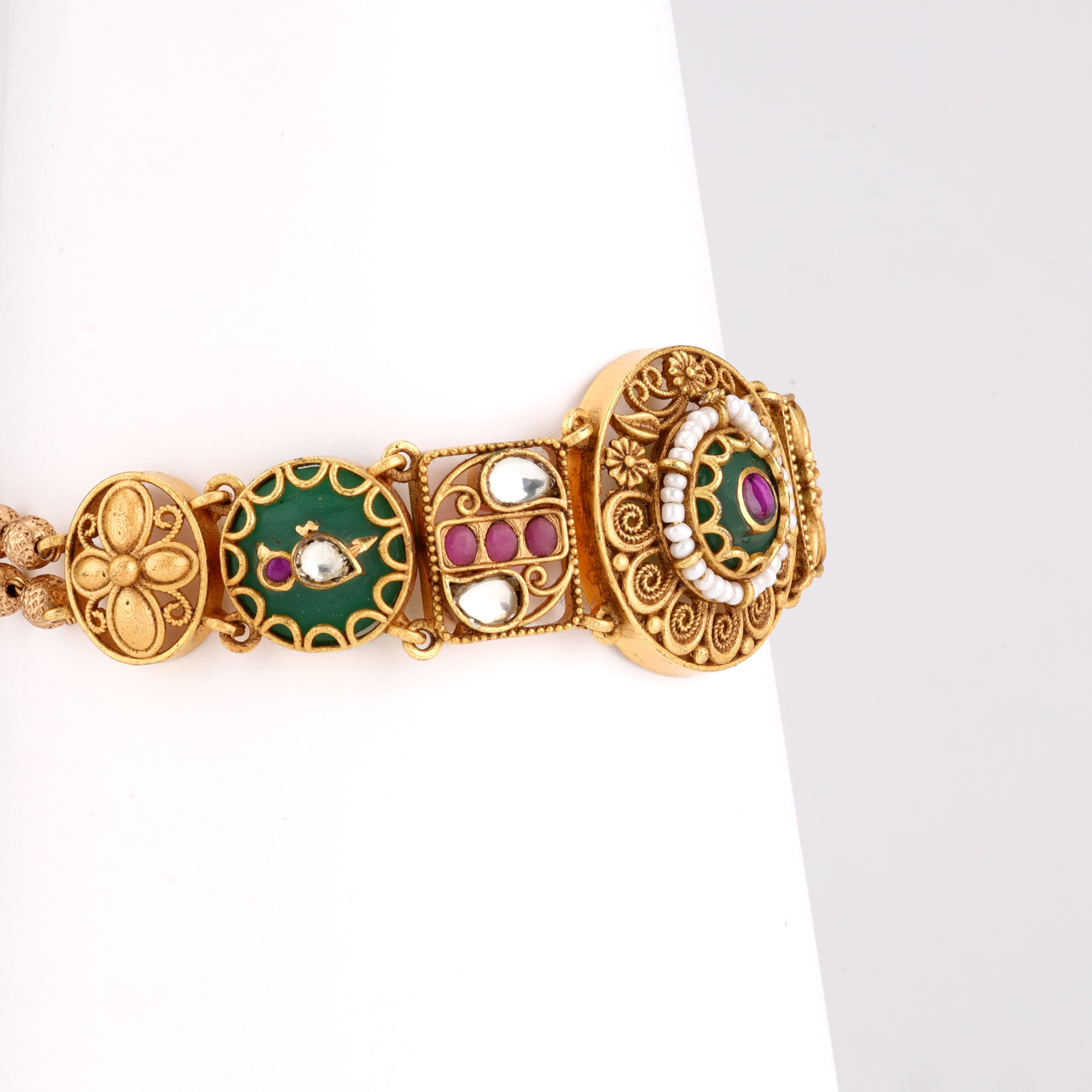 Antique Heritage Floral Link Bracelet