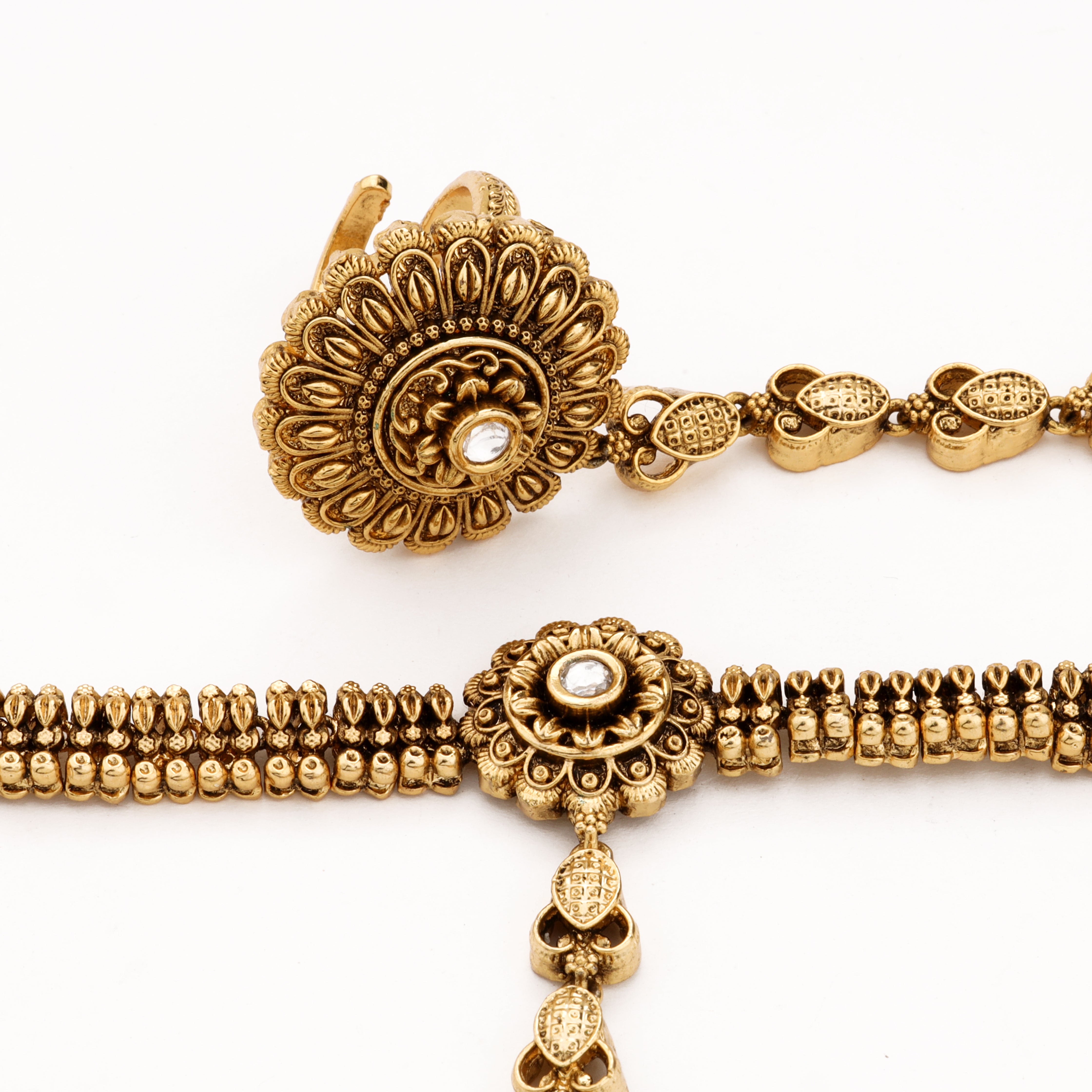 Antique Floral Filigree Hathphool