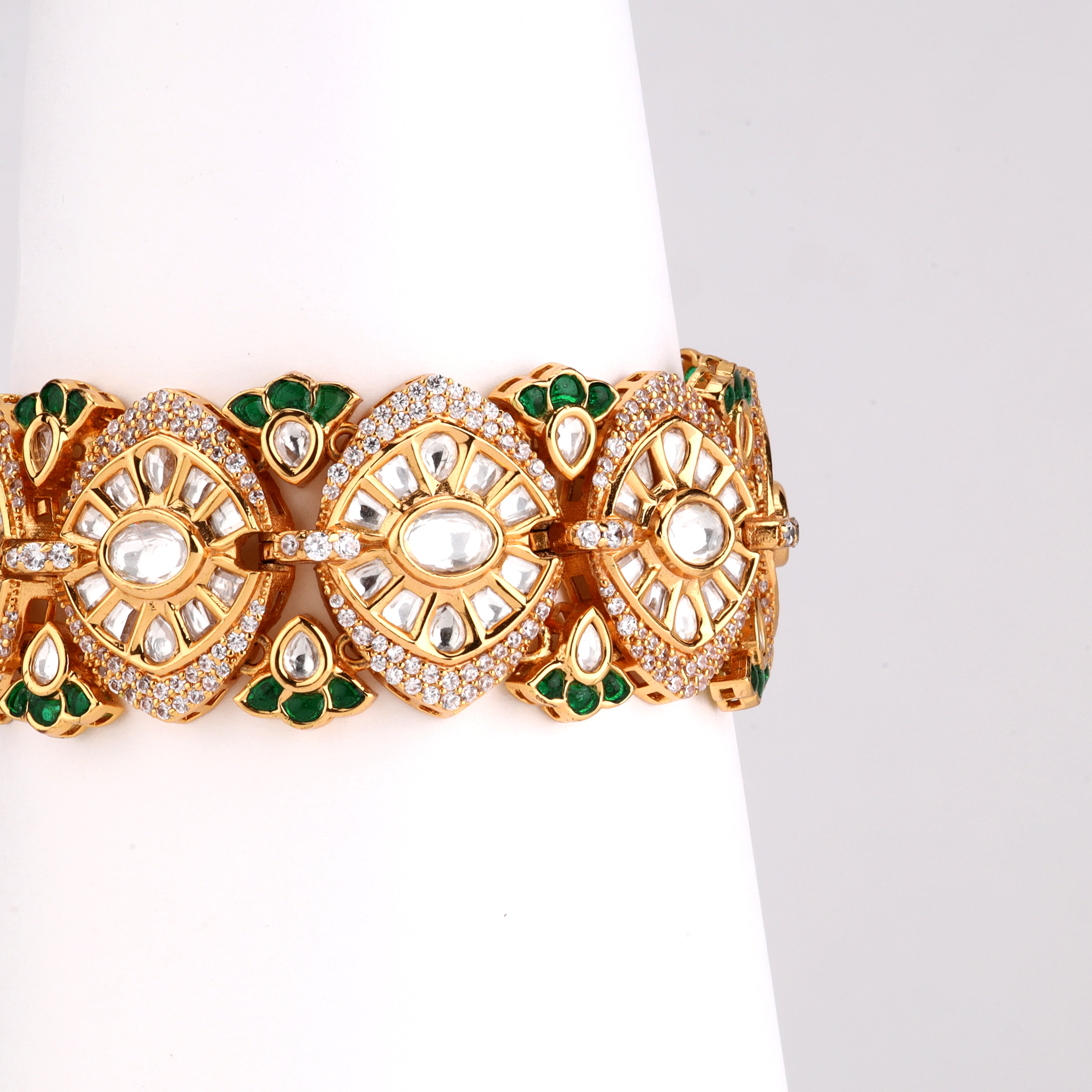 Royal Kundan Medallion Traditional Bracelet