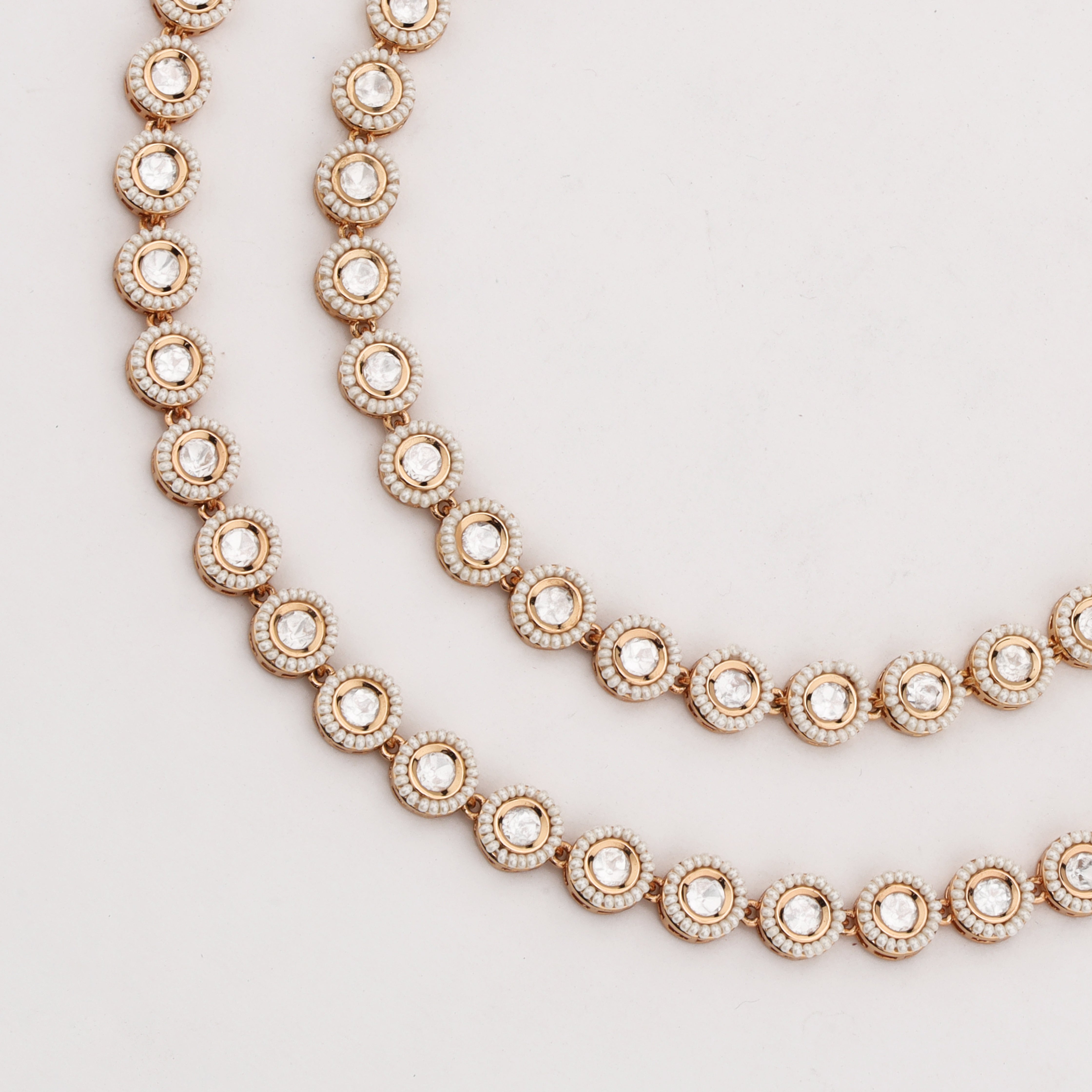 Halo Crystal Charm Anklet featuring circular crystal motifs by US Catalog