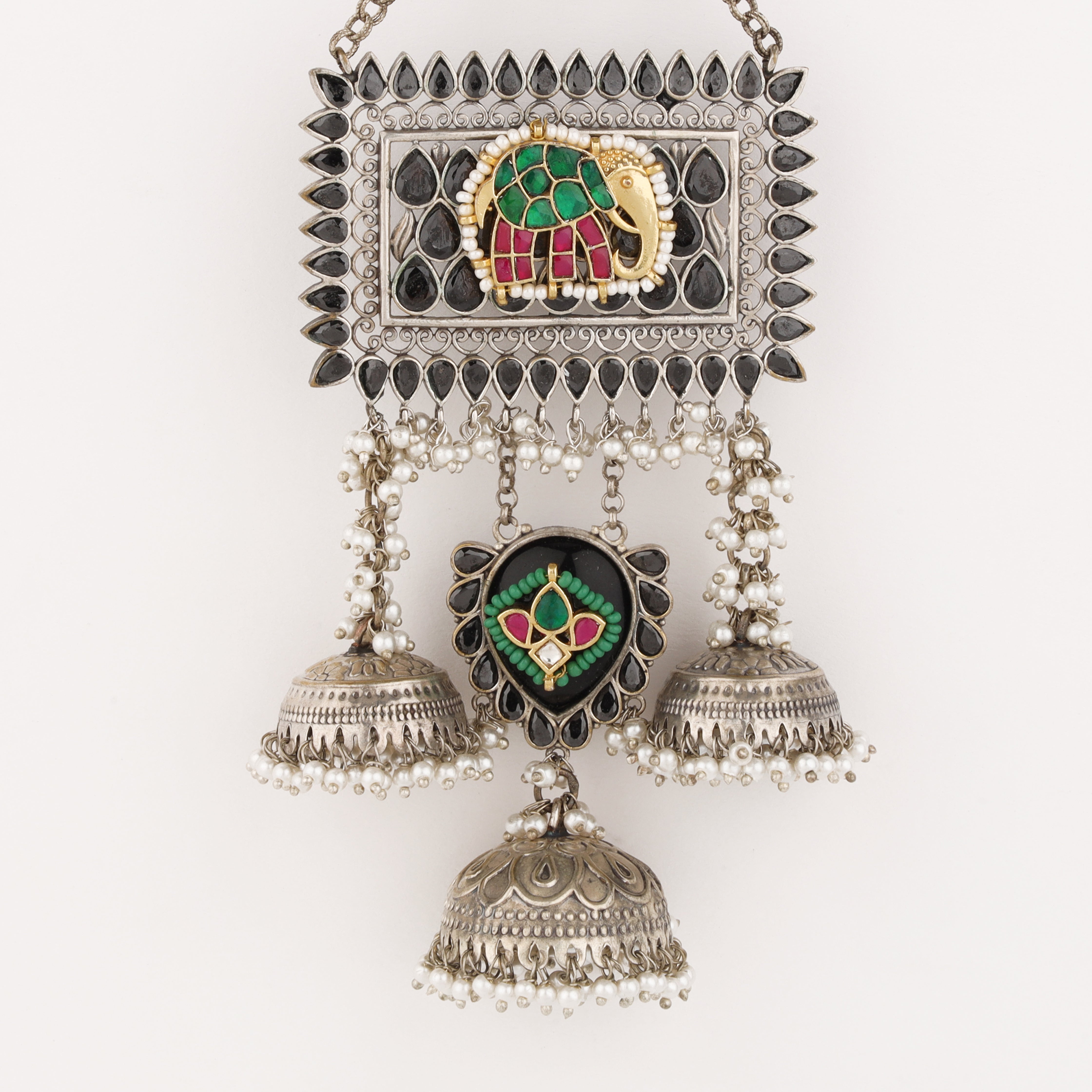 Rajwadi Oxidized Heritage Kamar Juda for Women