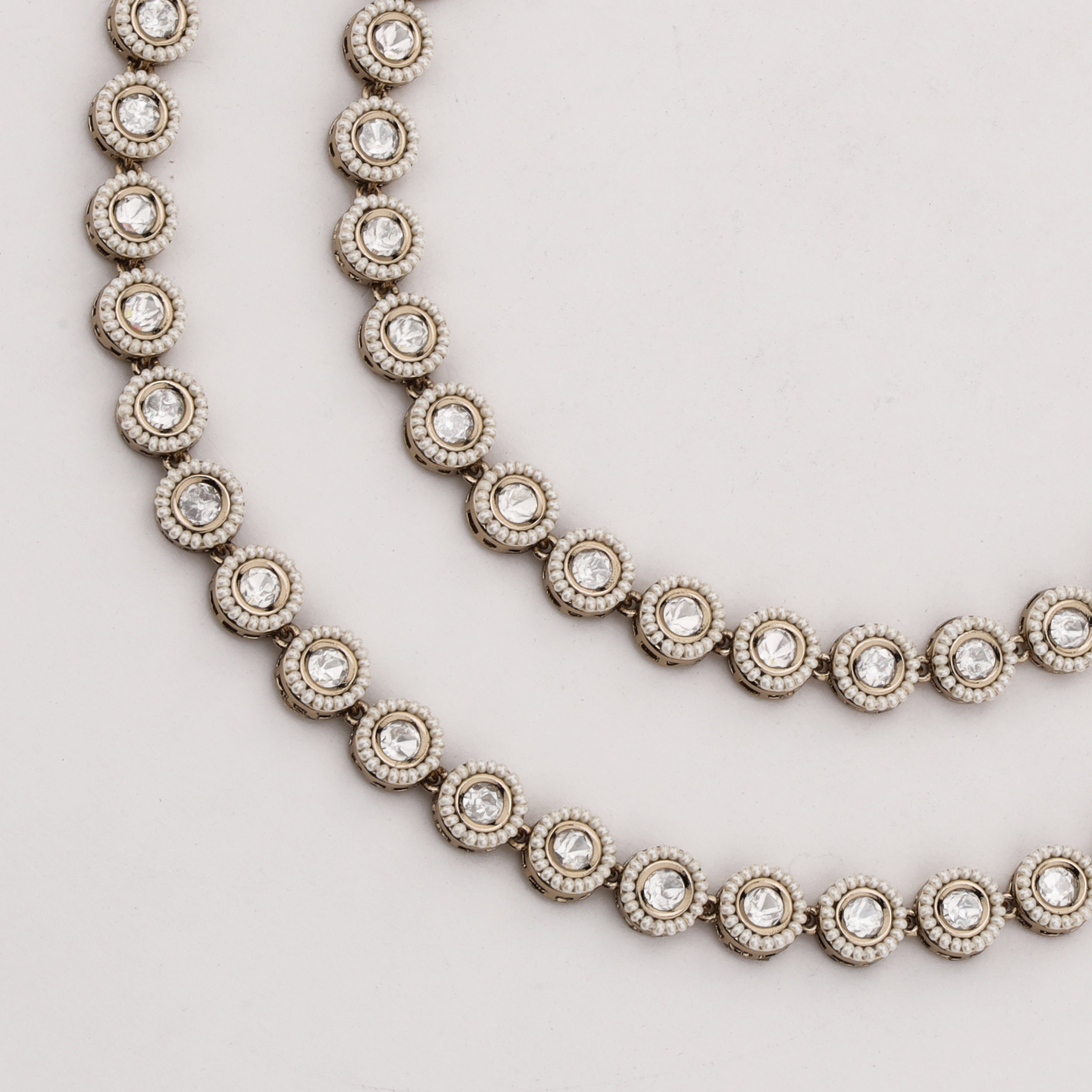 Luxury Crystal Halo Statement Anklet with Ivory Detailing by US Catalog