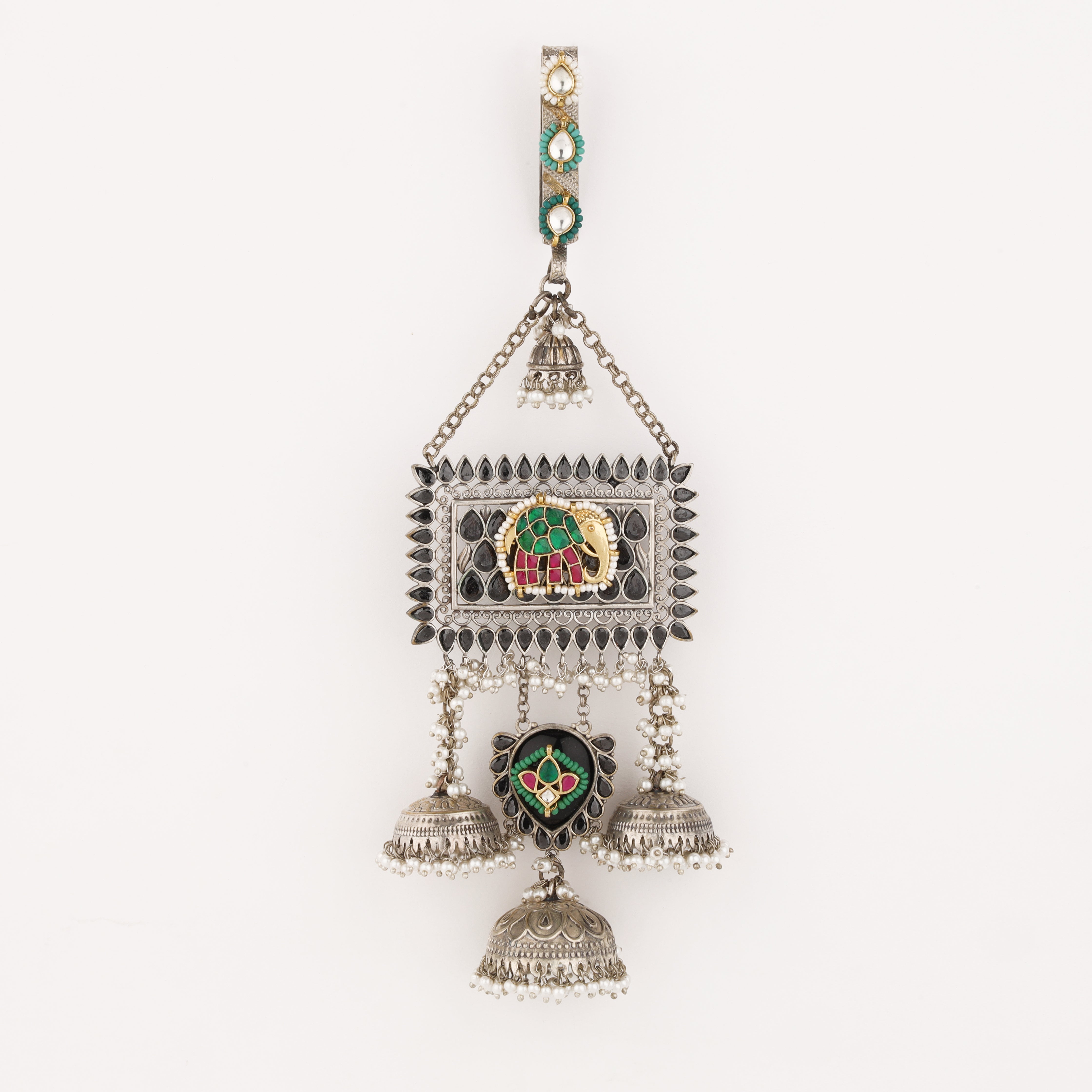 Rajwadi Oxidized Heritage Kamar Juda for Women