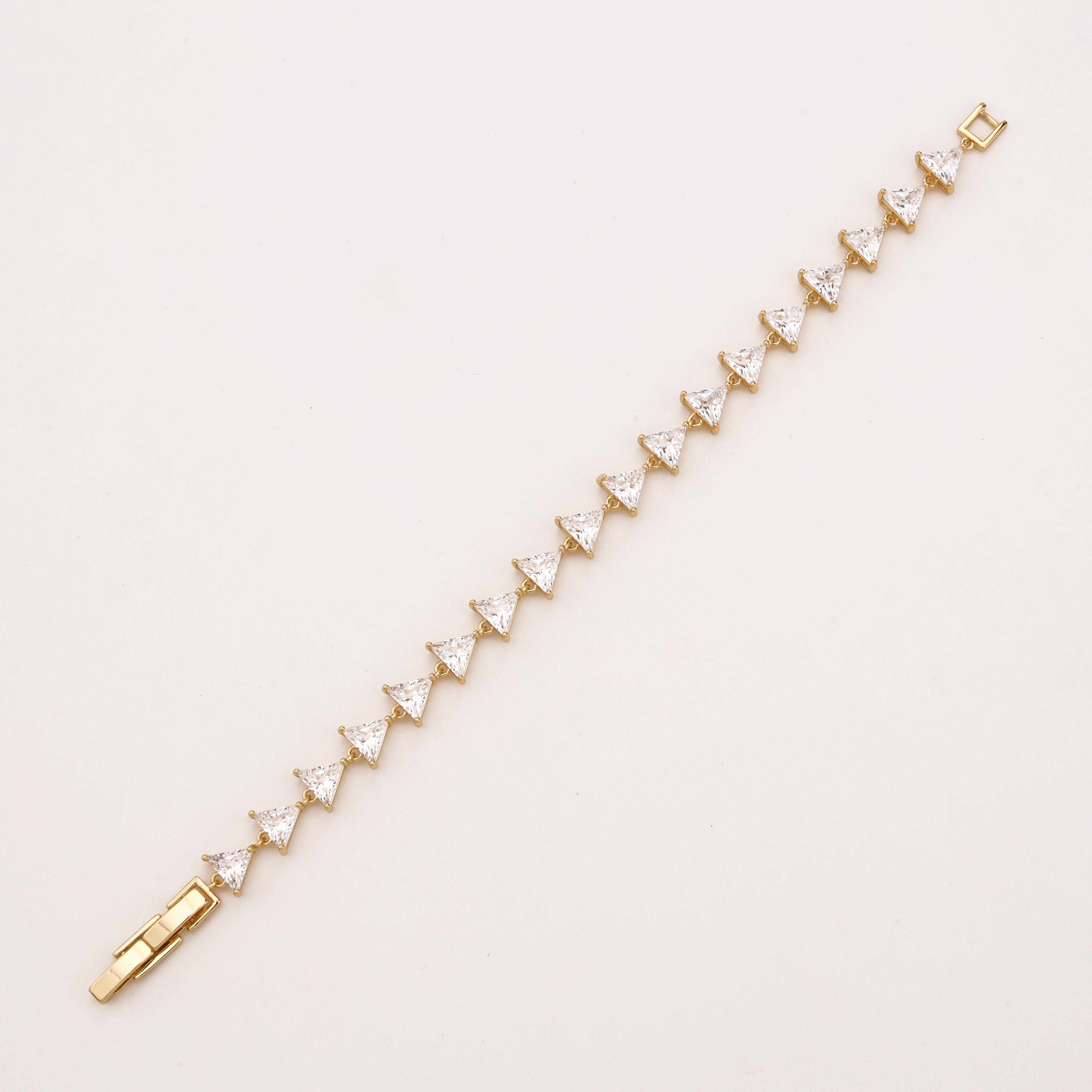Triangle Crystal Link Tennis Bracelet
