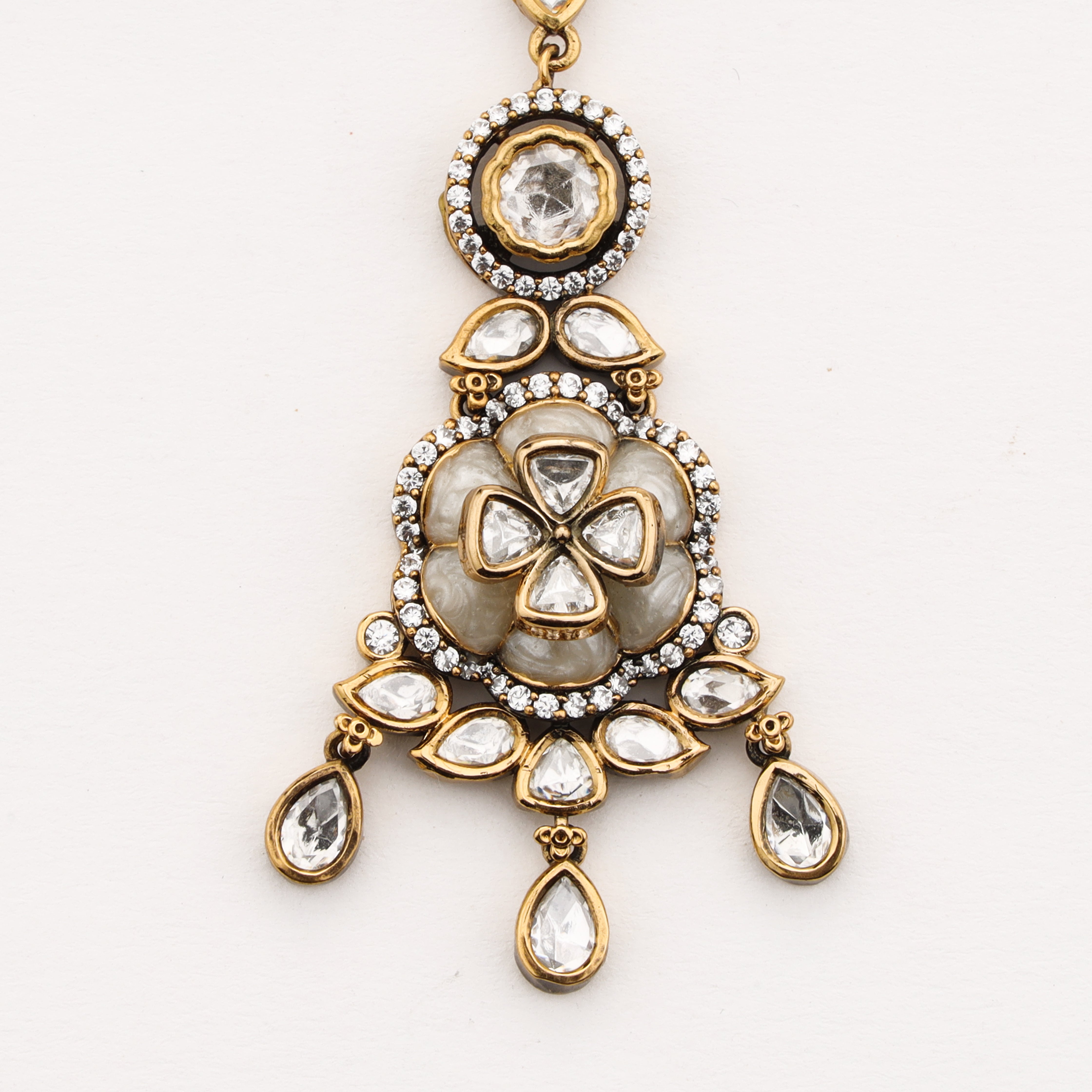 Floral Crystal Maang Tika
