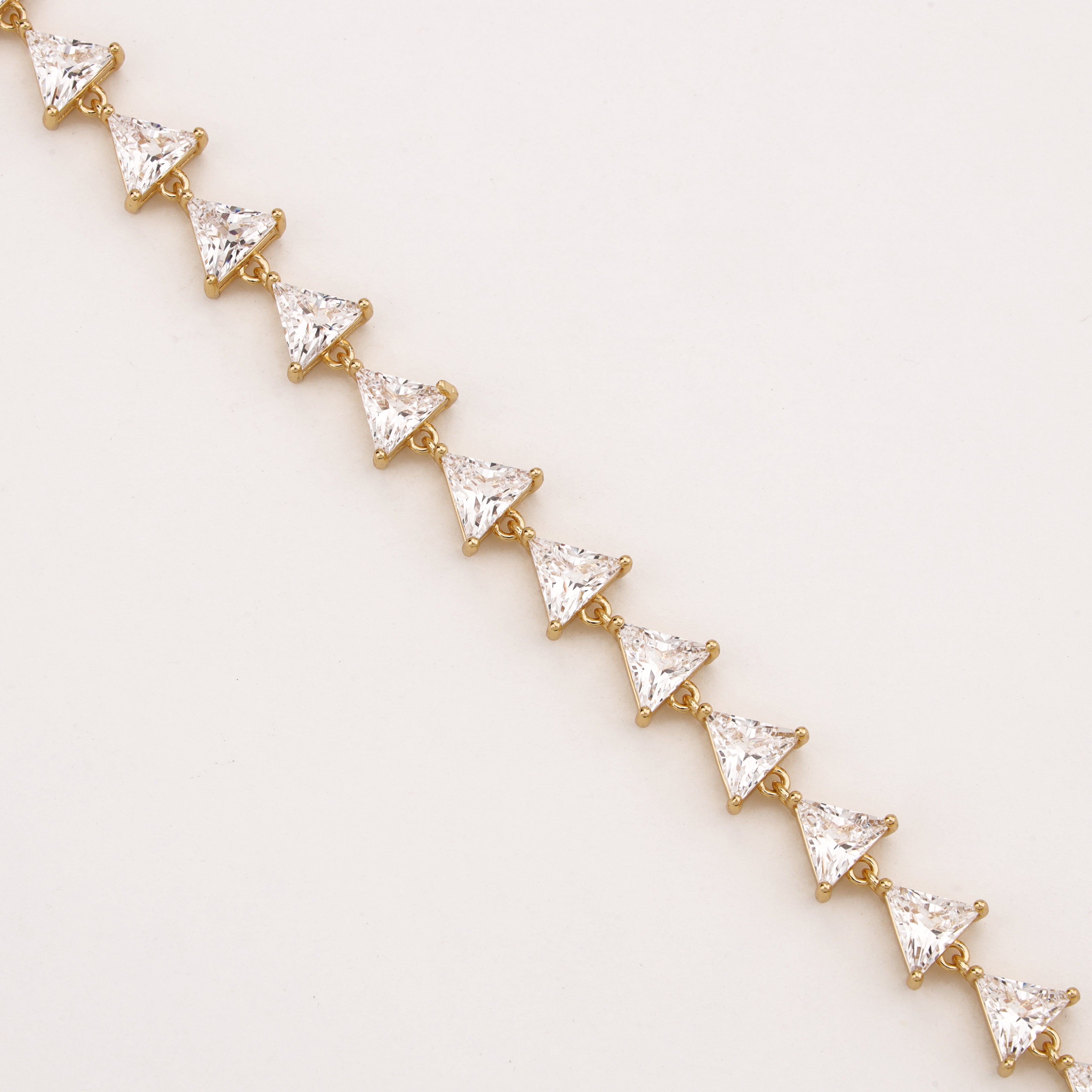 Triangle Crystal Link Tennis Bracelet