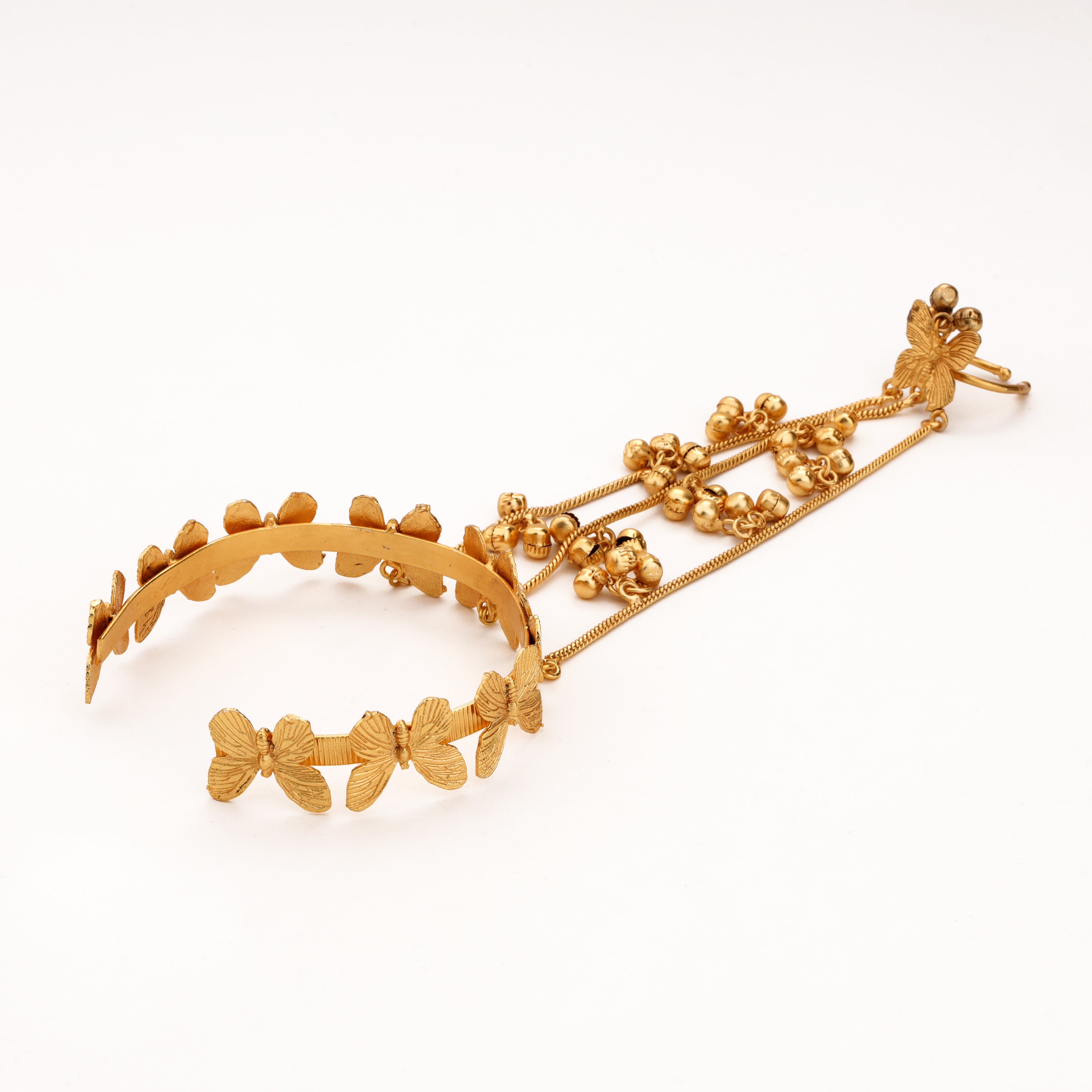 Floral Ghungroo Chain Hathphool
