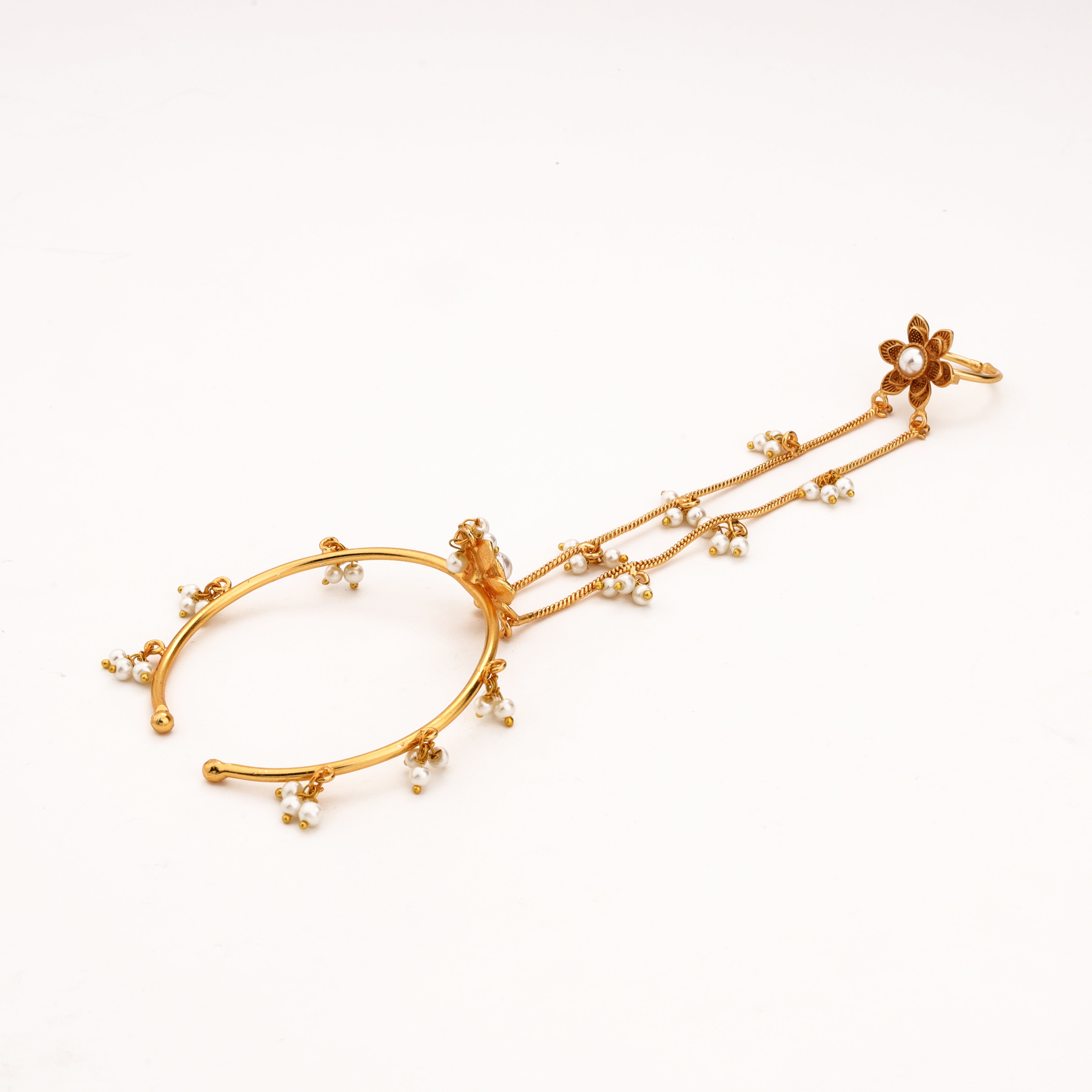 Floral Pearl Chain Hathphool