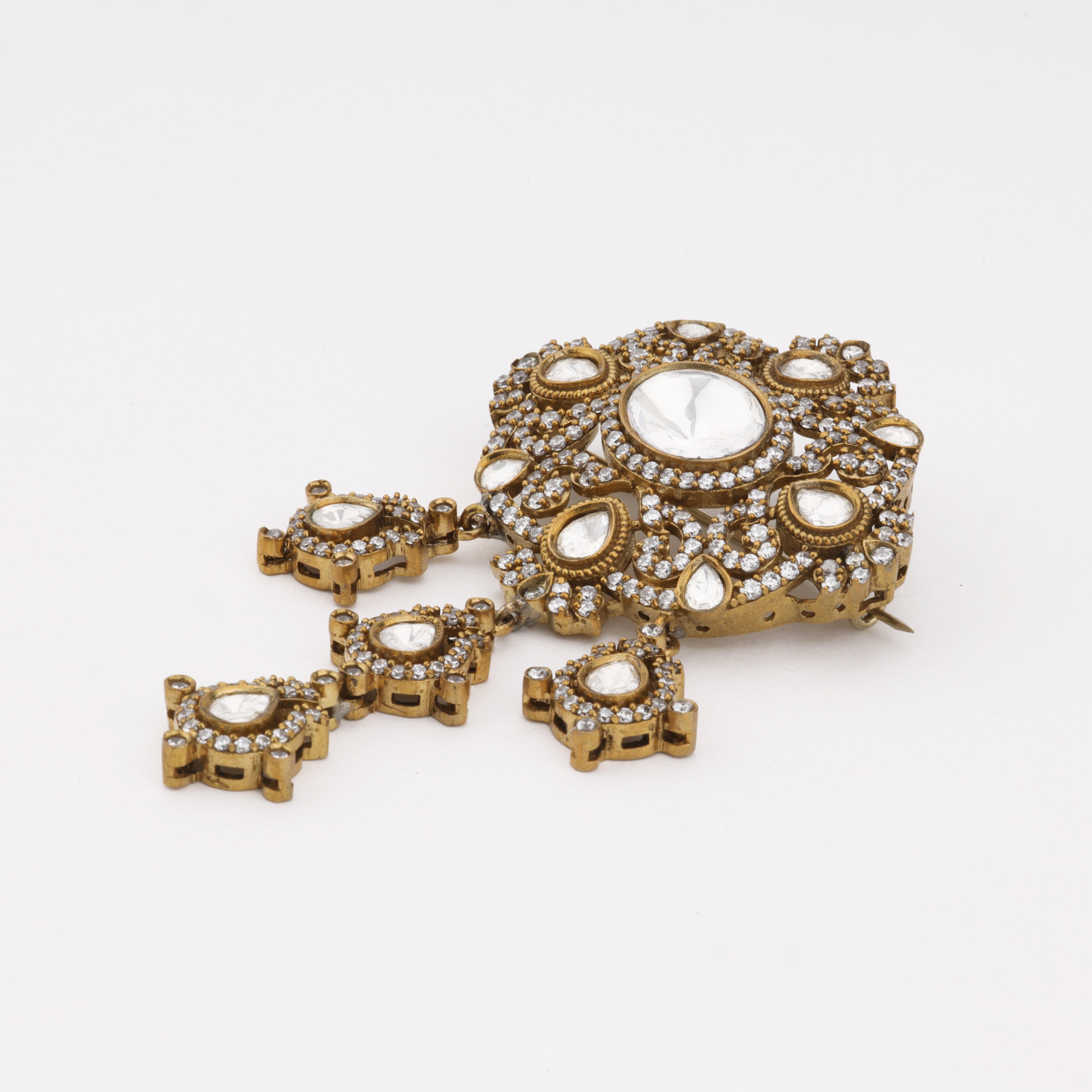 Regal Chandrika Crystal Brooch