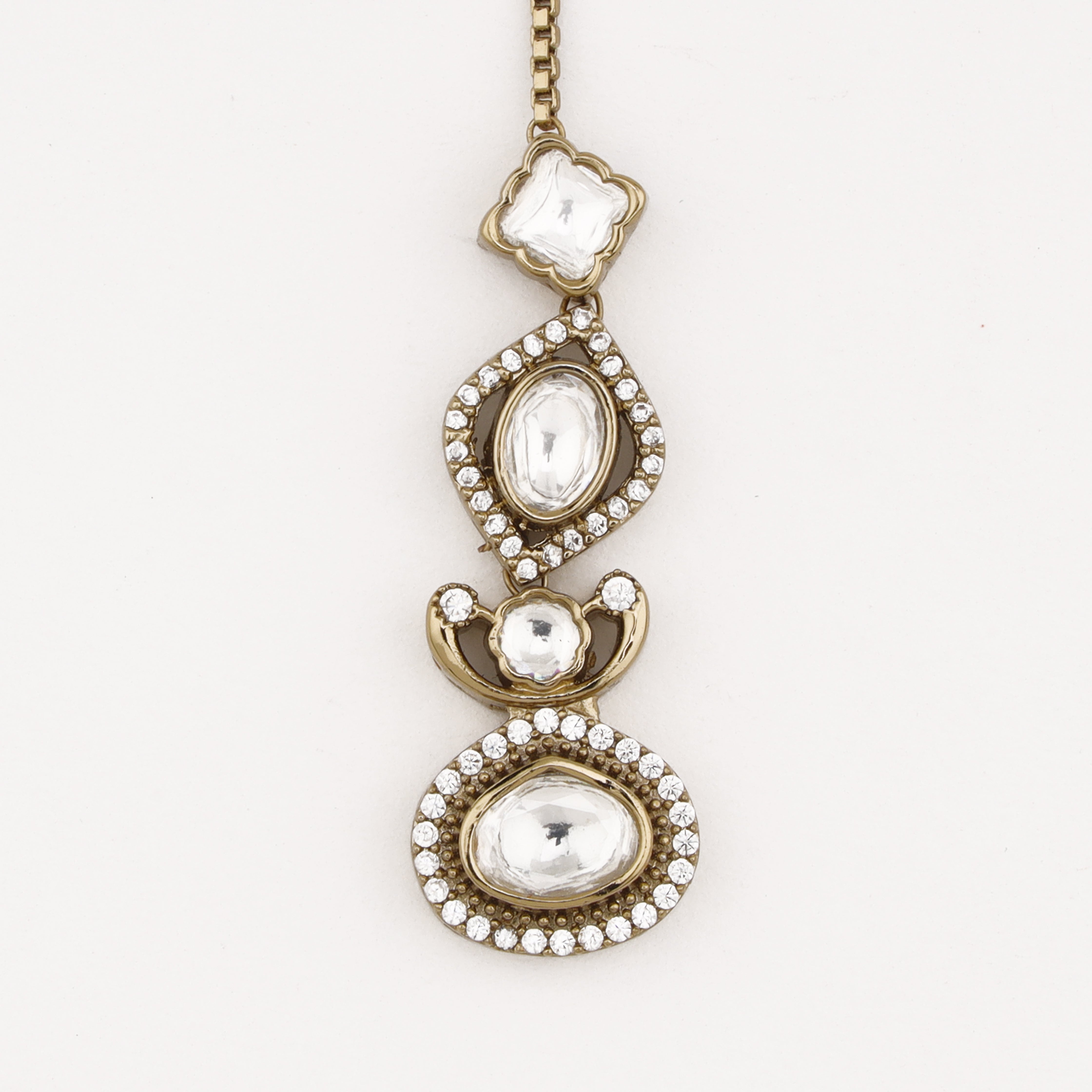 Classic Crystal Solitaire Maang Tika