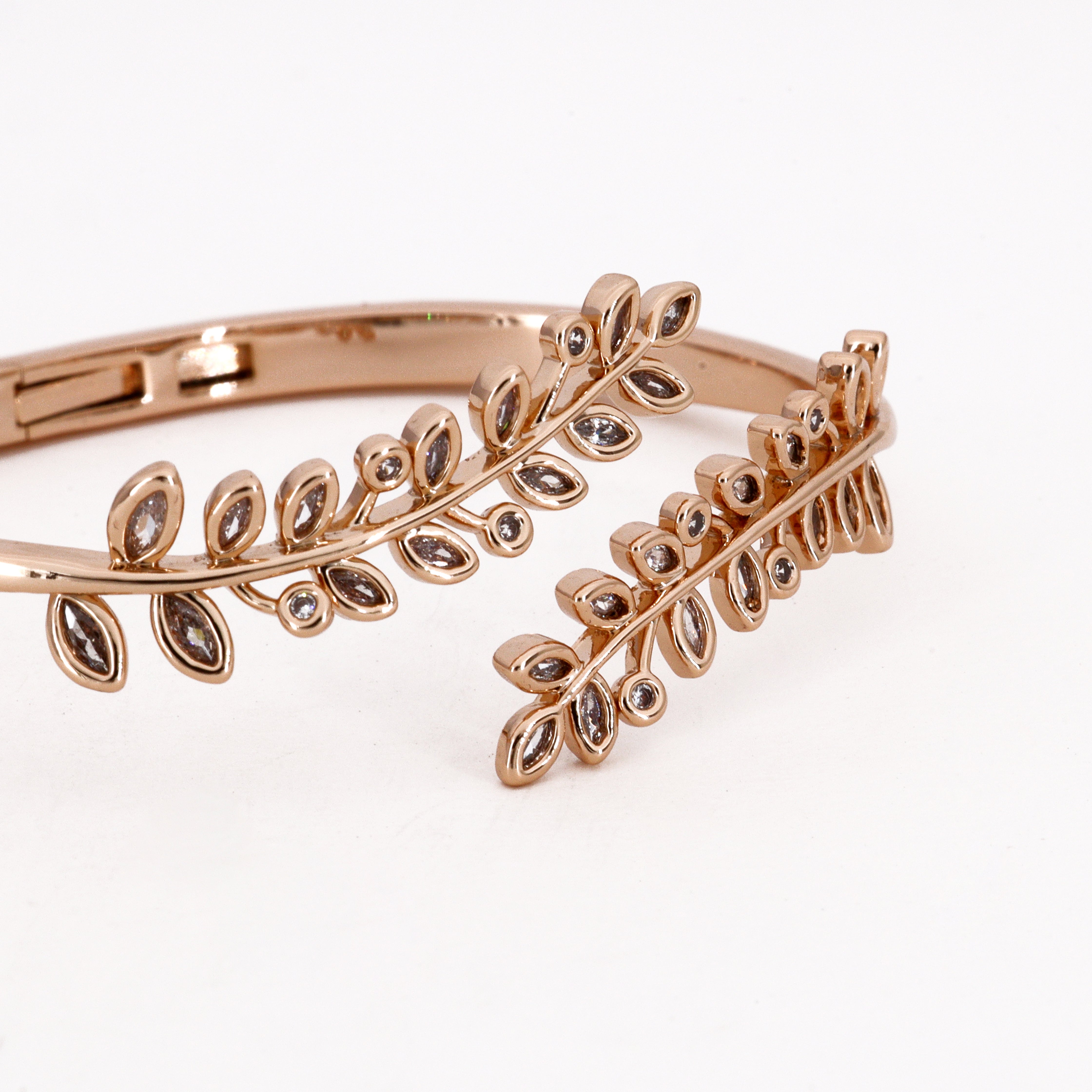 Rose Gold Tone Leaf Vine Wastern Bracelet