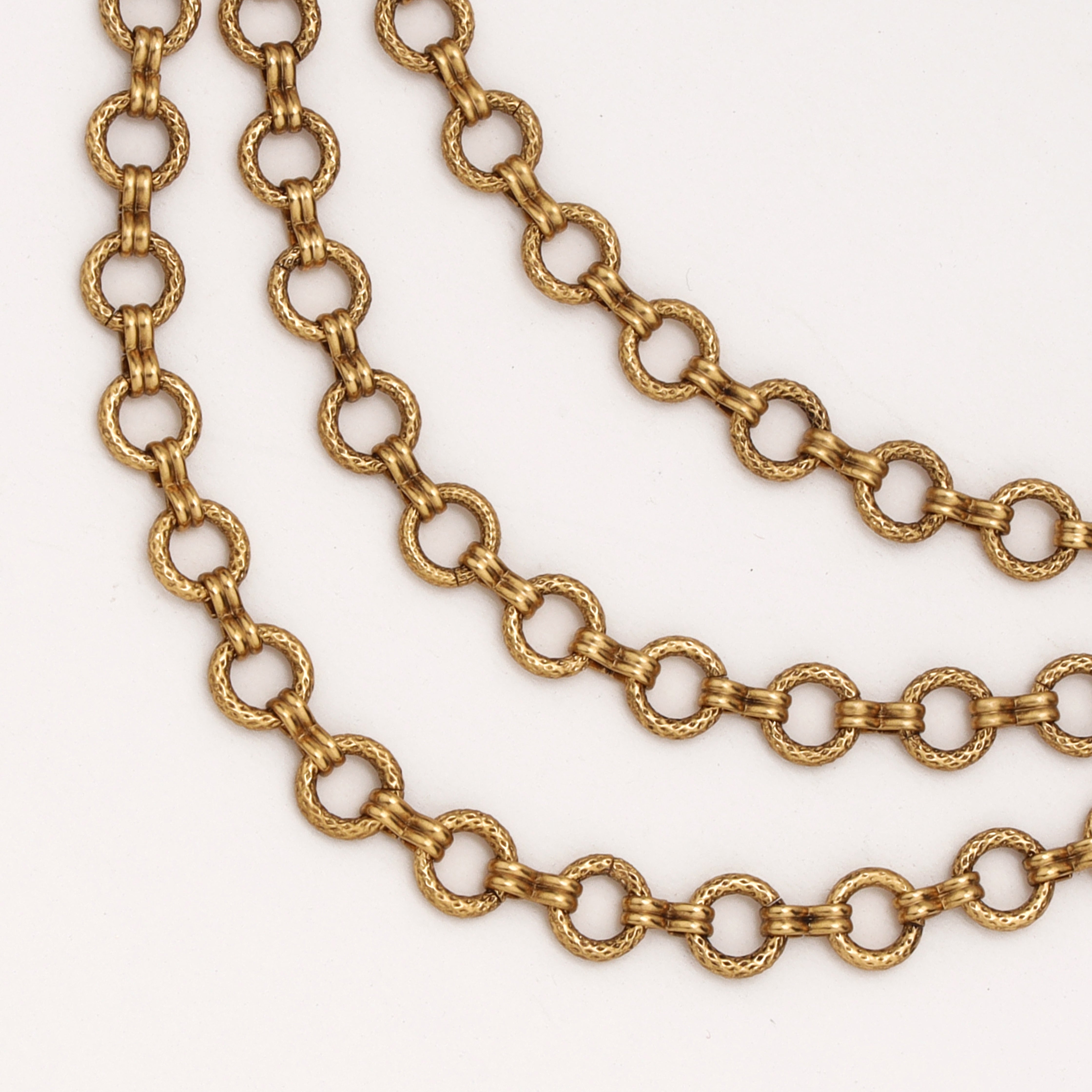 Vintage Double Layer Link antique gold ear chain by US Catalog