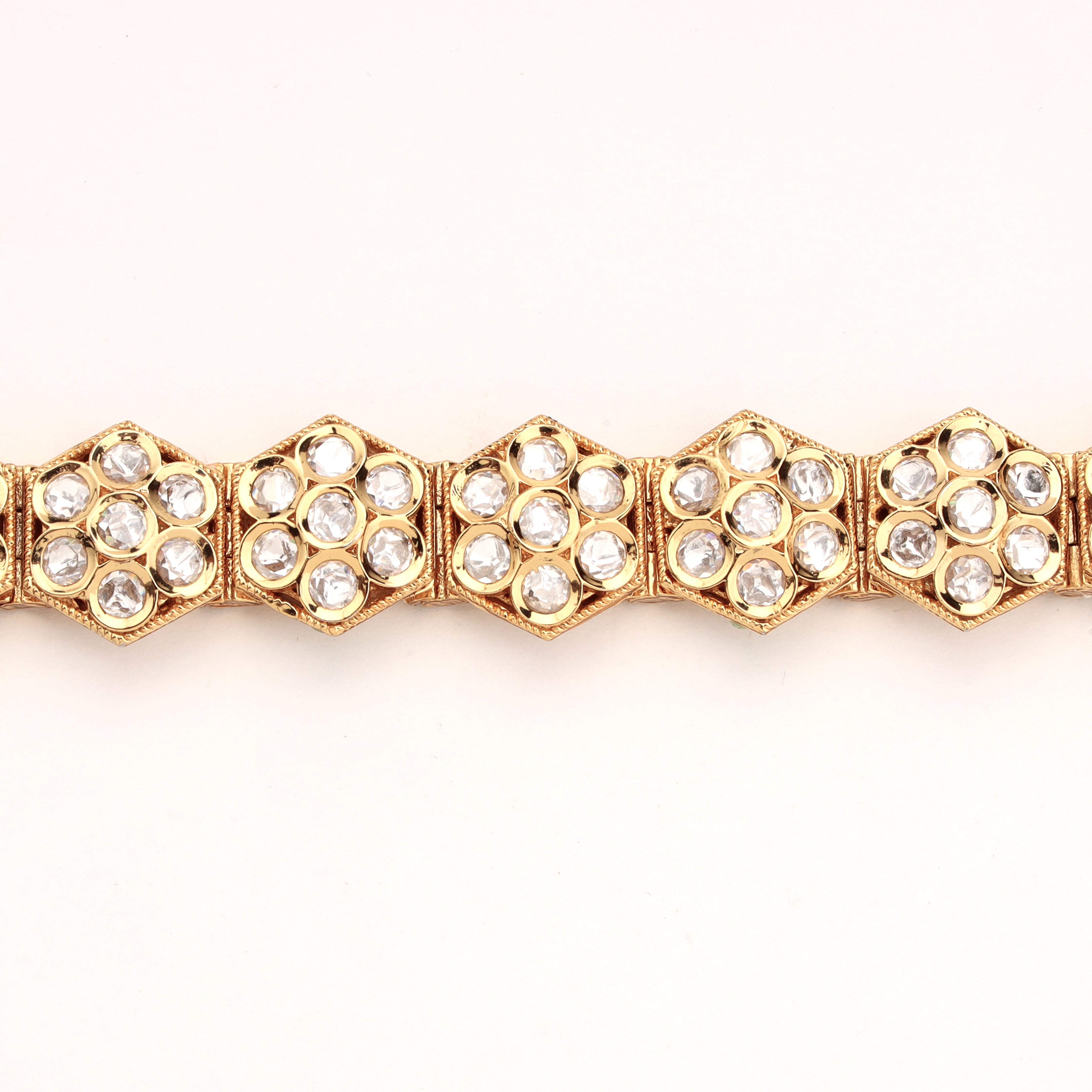 Hexa Cut Crystal Heritage Bracelet