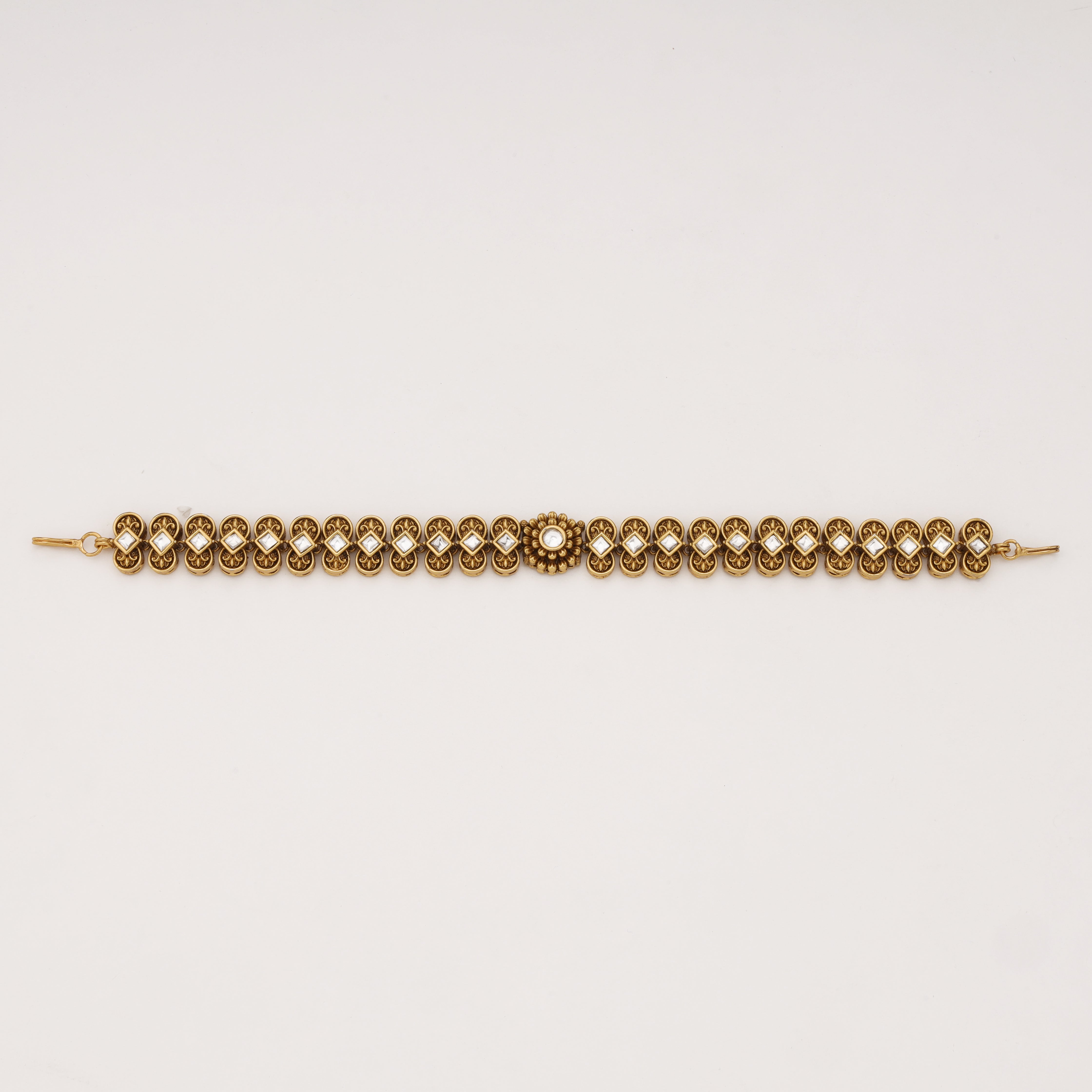 Heritage Floral Antique Gold Bridal Mathapatti