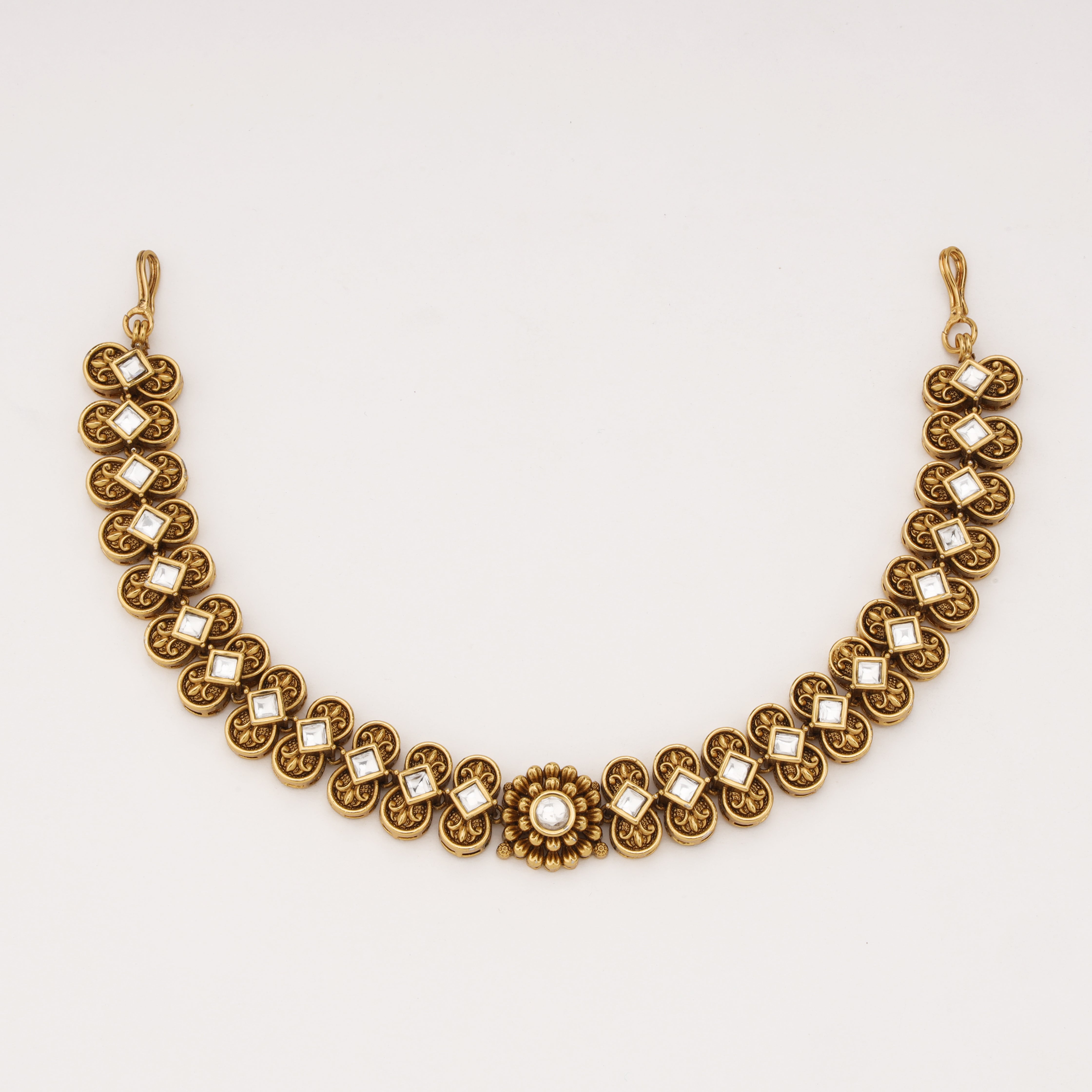 Heritage Floral Antique Gold Bridal Mathapatti