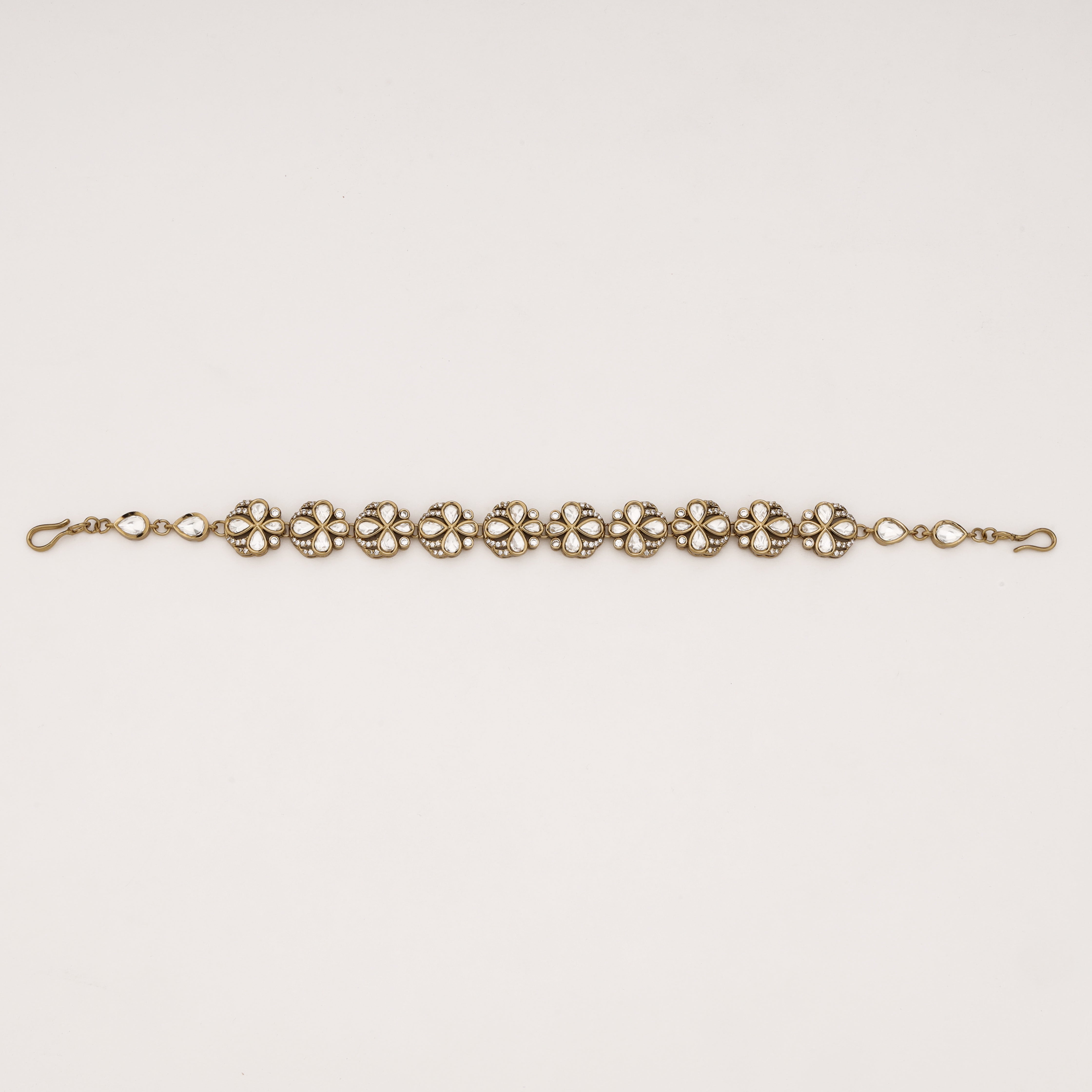 Clover Kundan Antique Gold Bridal Mathapatti