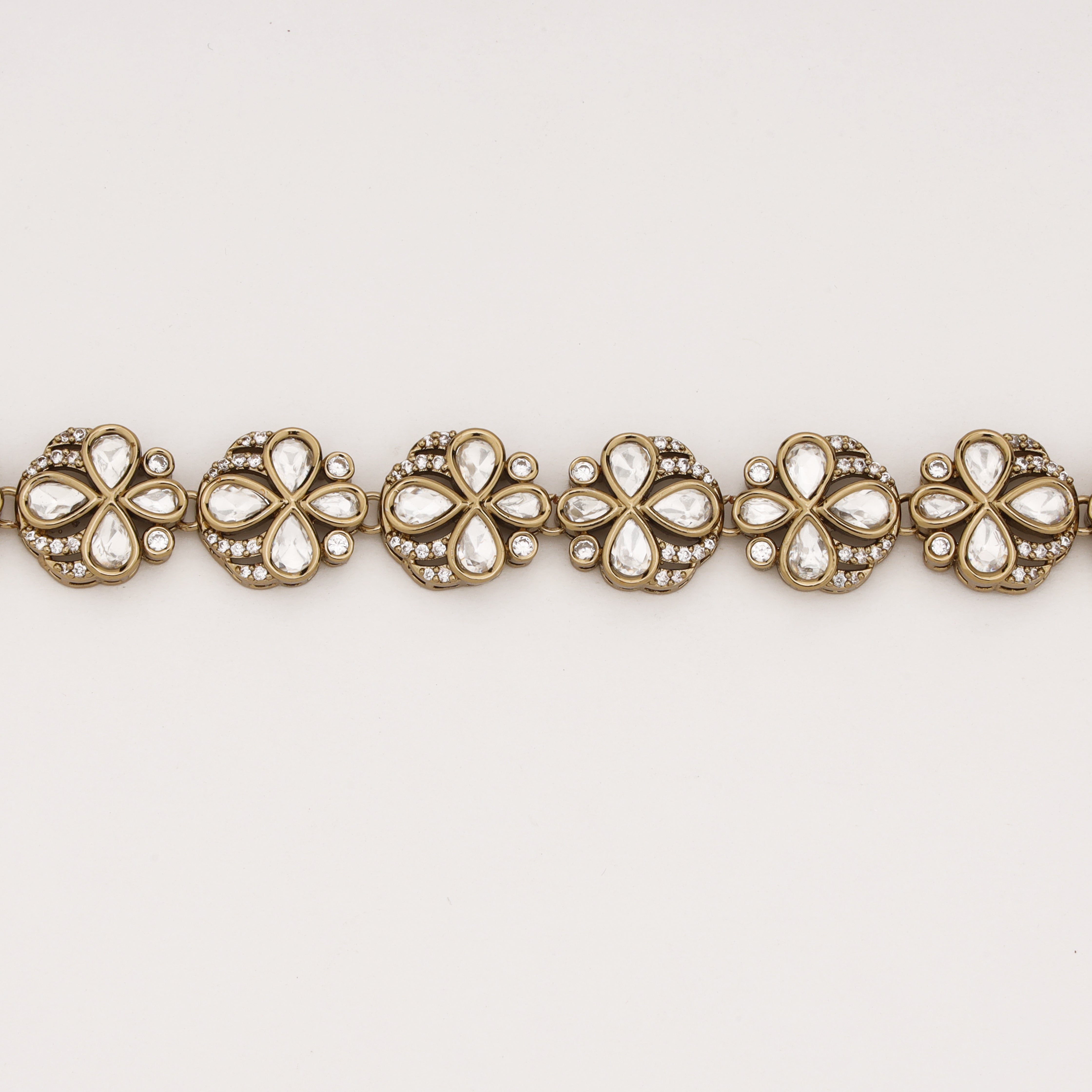 Clover Kundan Antique Gold Bridal Mathapatti