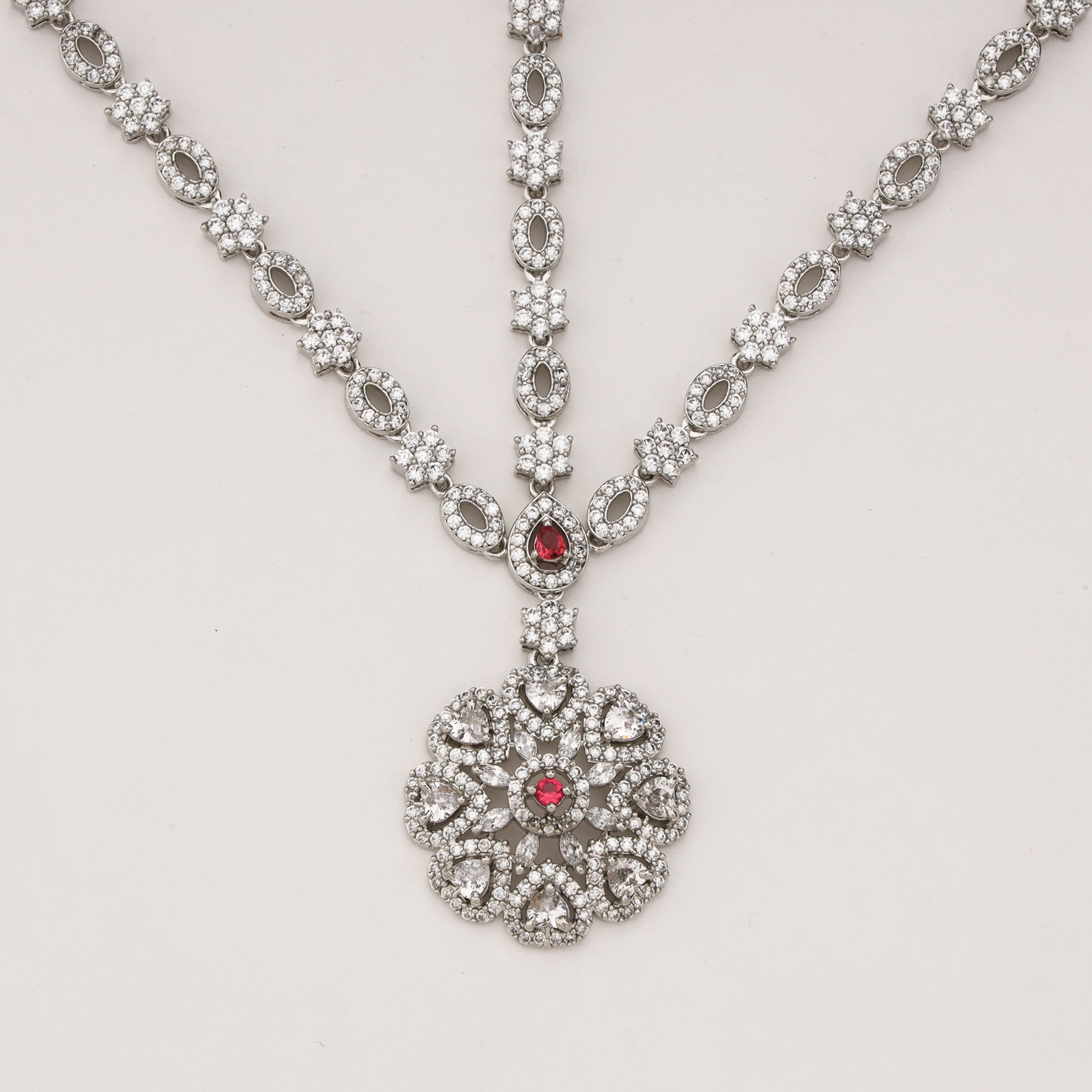 Royal Diamond Floral Bridal Mathapatti for Women