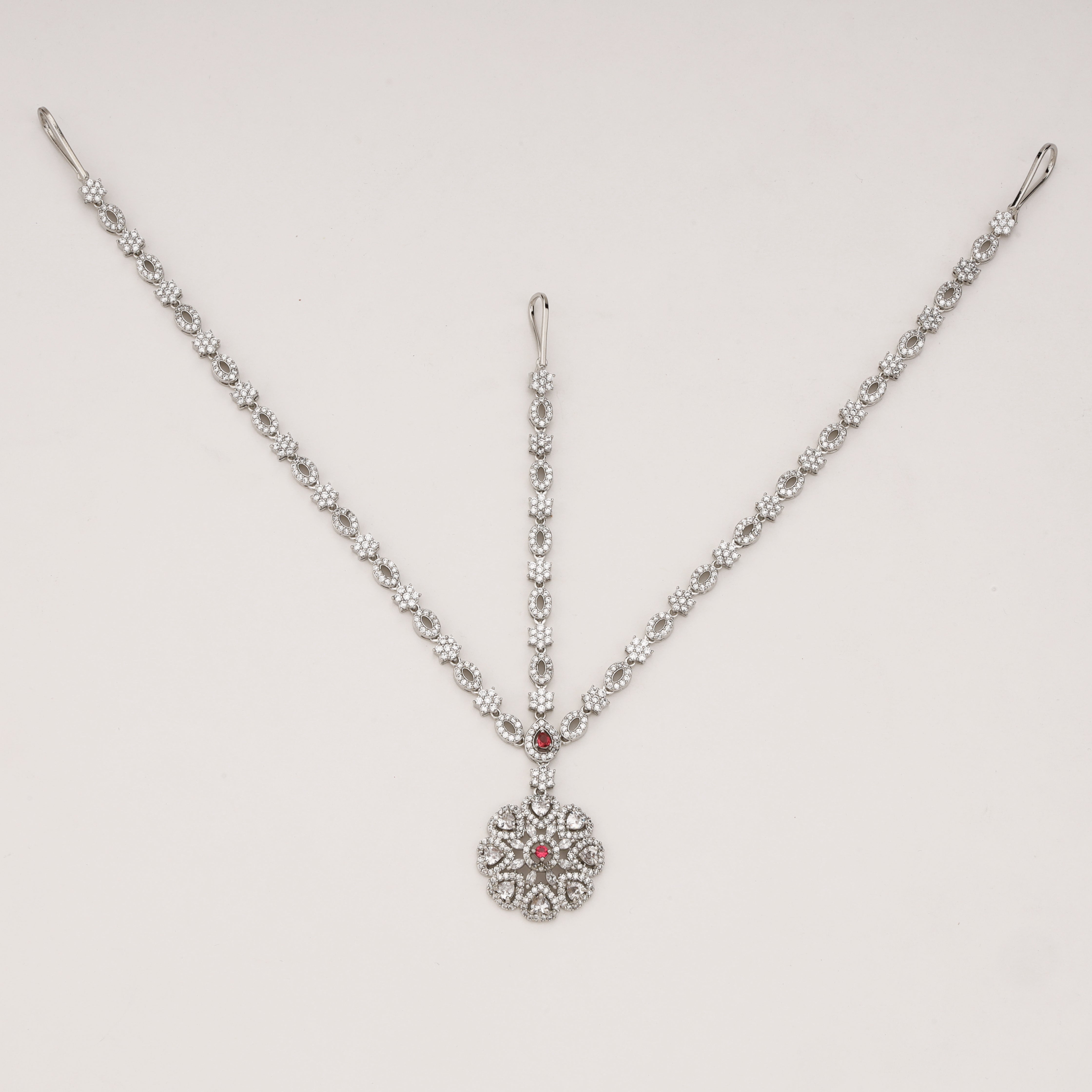Royal Diamond Floral Bridal Mathapatti for Women
