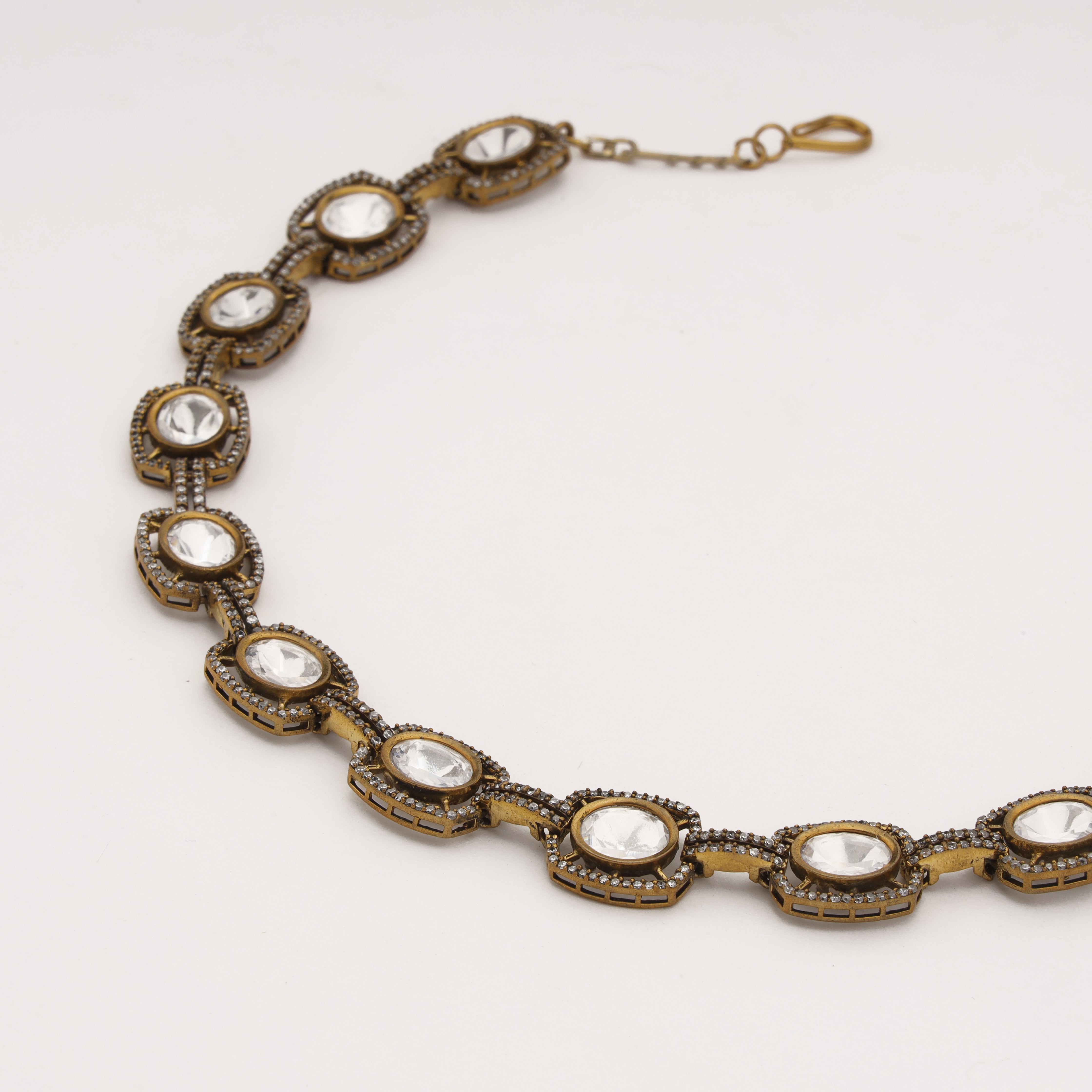Heritage Polki Antique Gold Bridal Mathapatti
