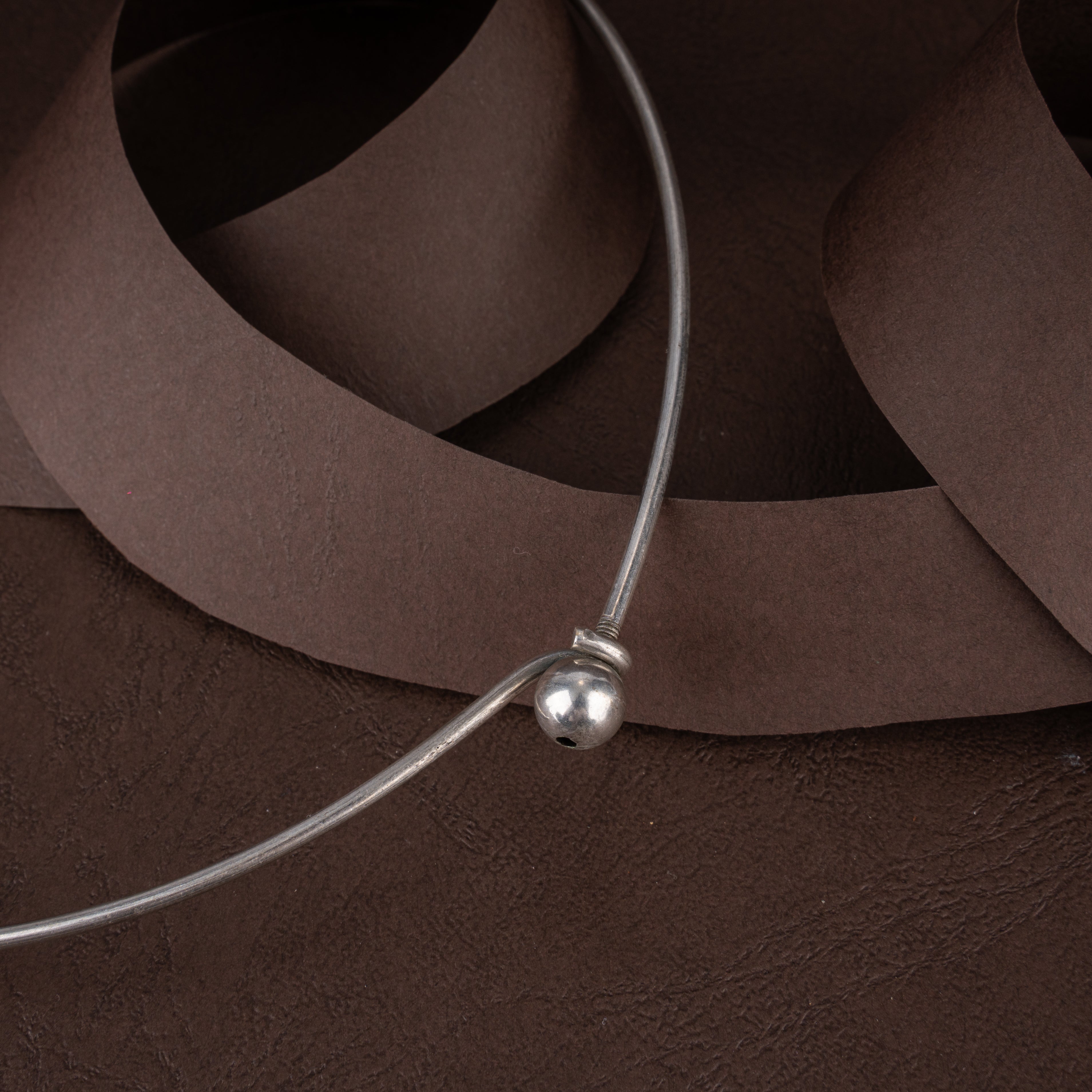 Oxidised Minimalist Rigid Wire Torque Hasli Choker Necklace