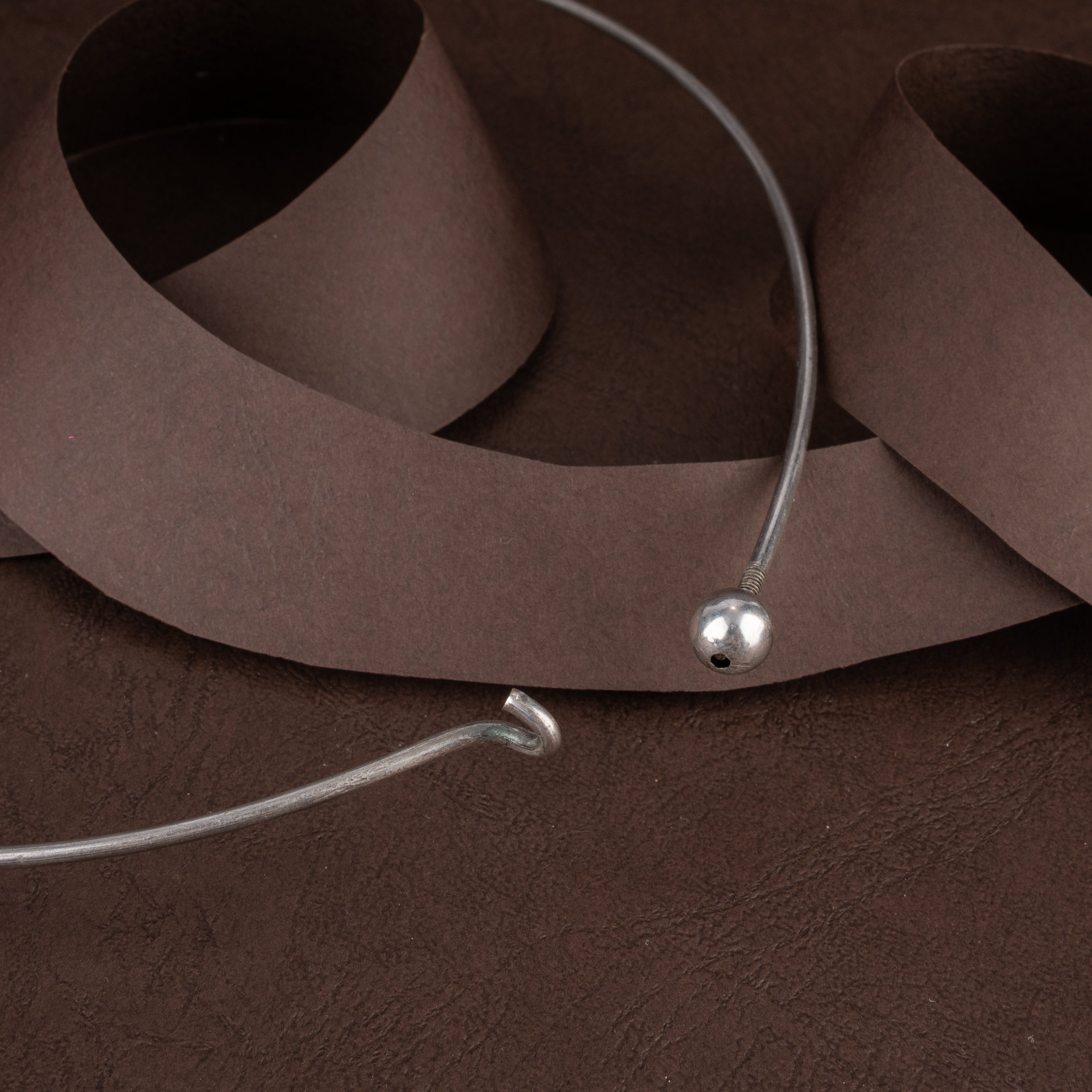 Oxidised Minimalist Rigid Wire Torque Hasli Choker Necklace
