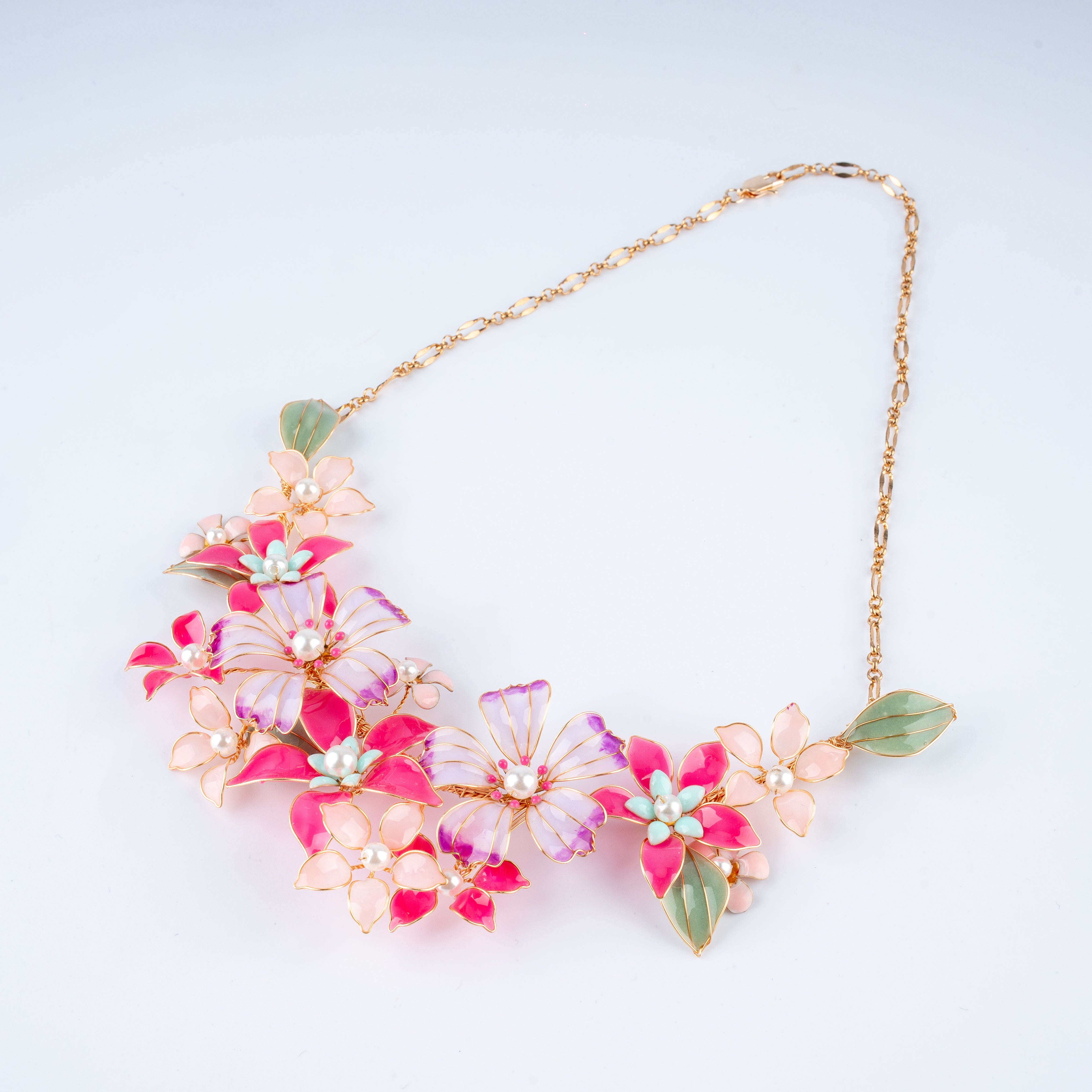 The Blossom Whispers Floral Resin Jewelry Set