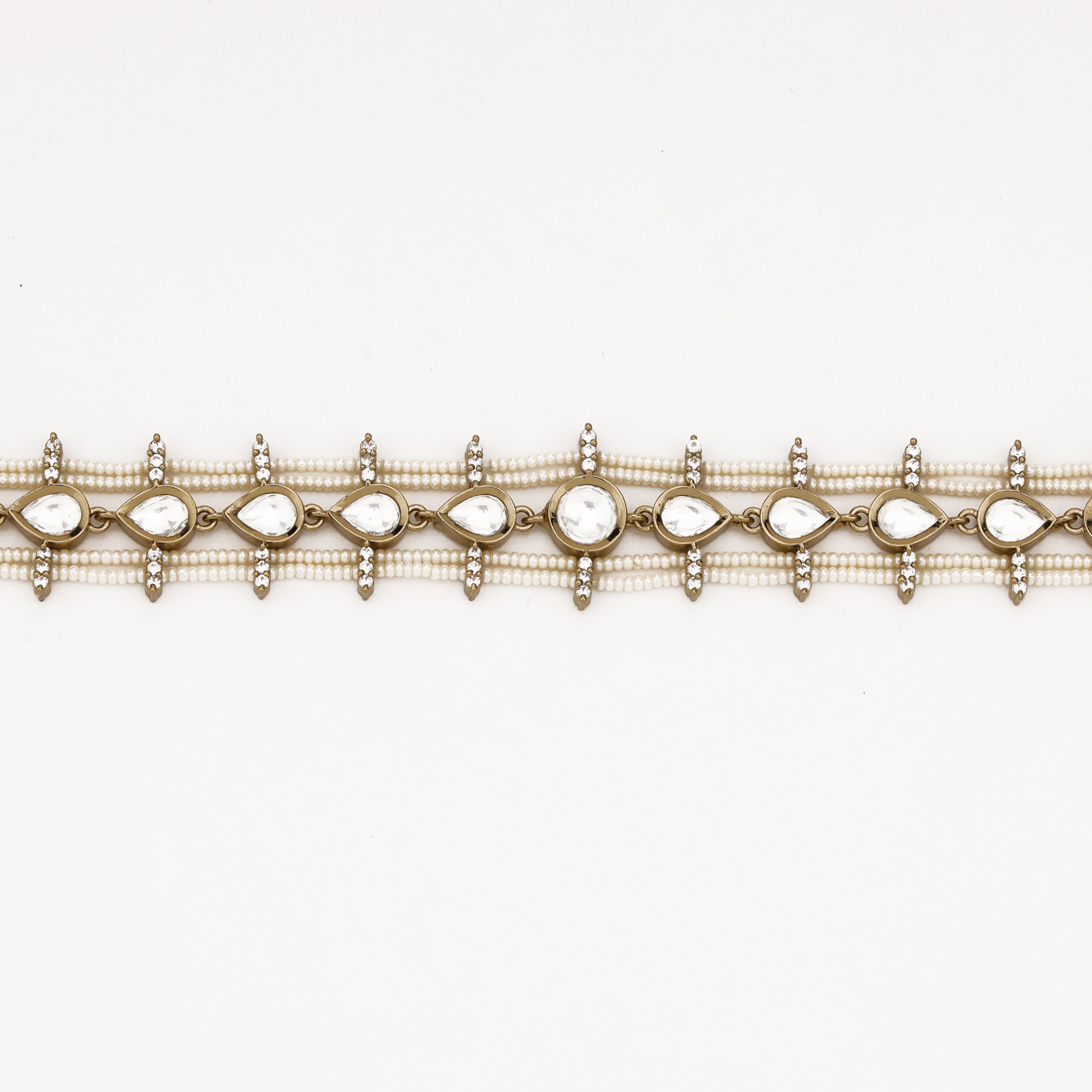 Ivory Pearl Kundan Bridal Mathapatti